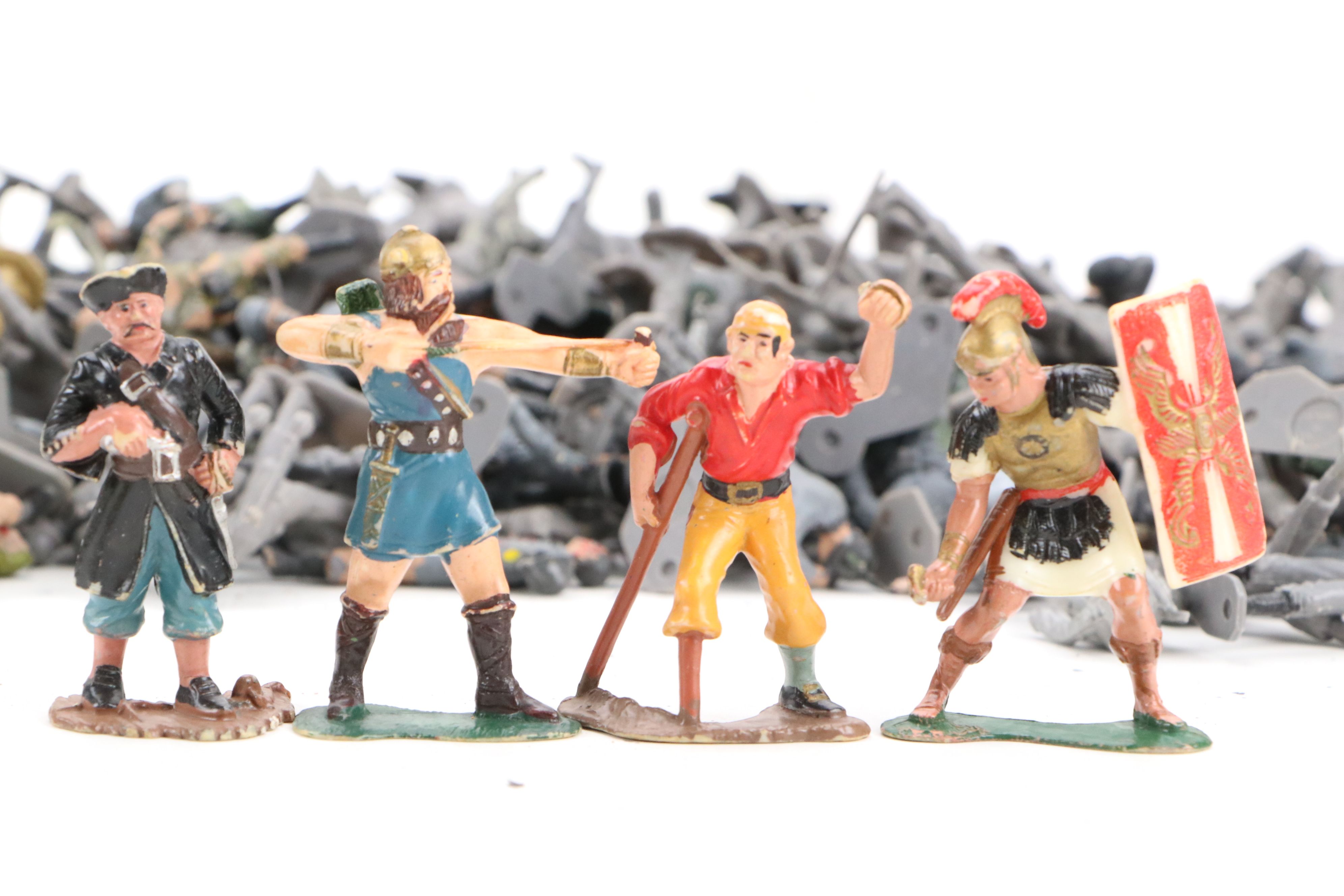 Marx Civil War, WWII and Medieval Toy Soldiers with Other Vintage Figurines