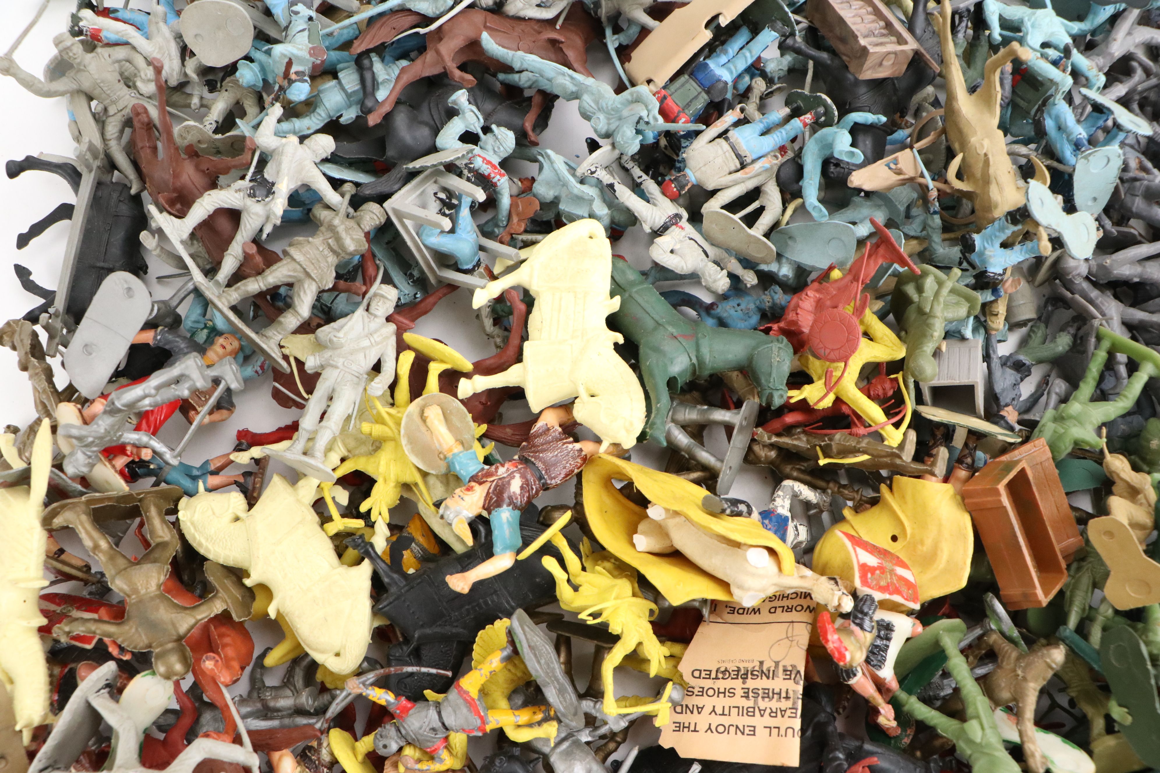 Marx Civil War, WWII and Medieval Toy Soldiers with Other Vintage Figurines