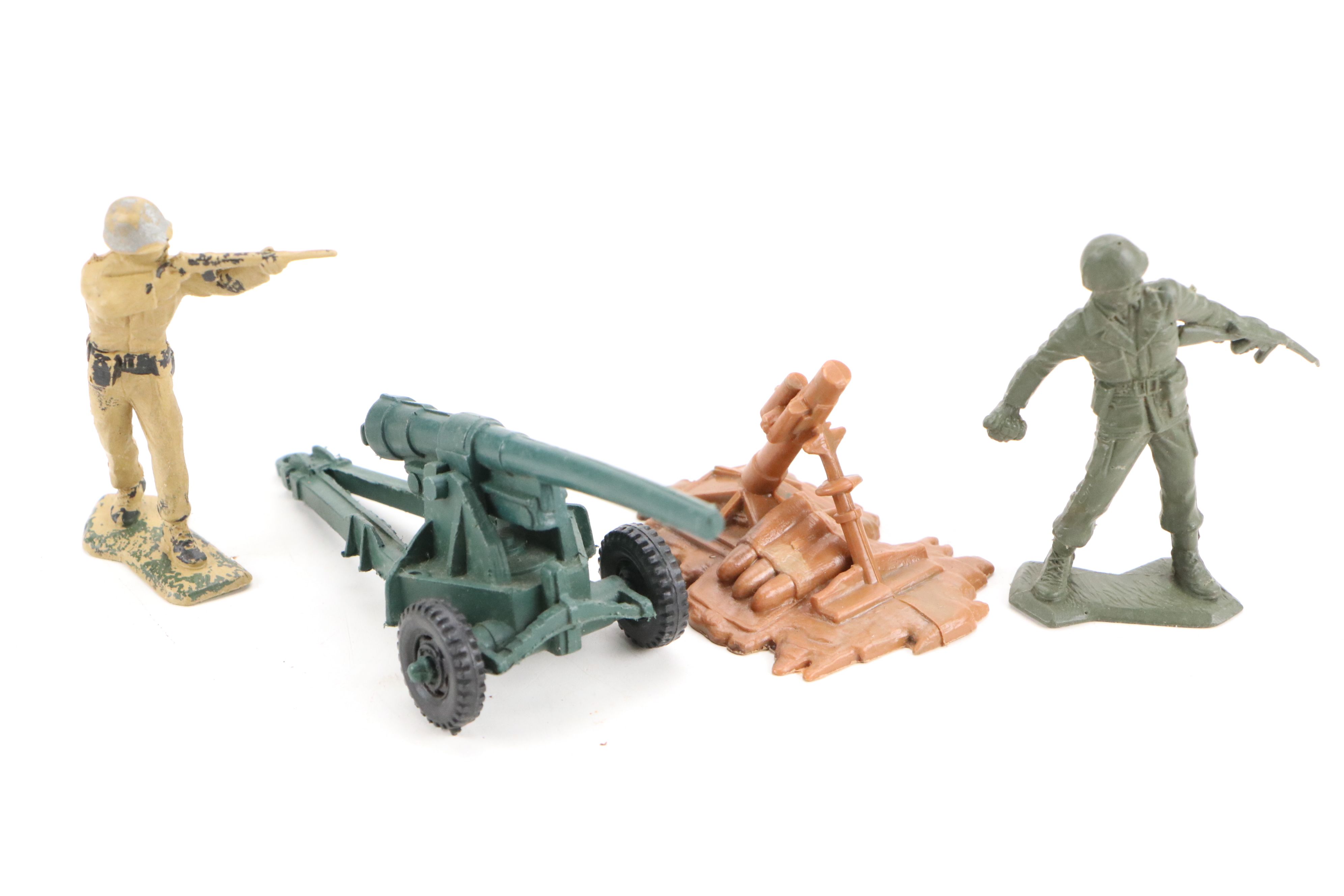 Marx Civil War, WWII and Medieval Toy Soldiers with Other Vintage Figurines
