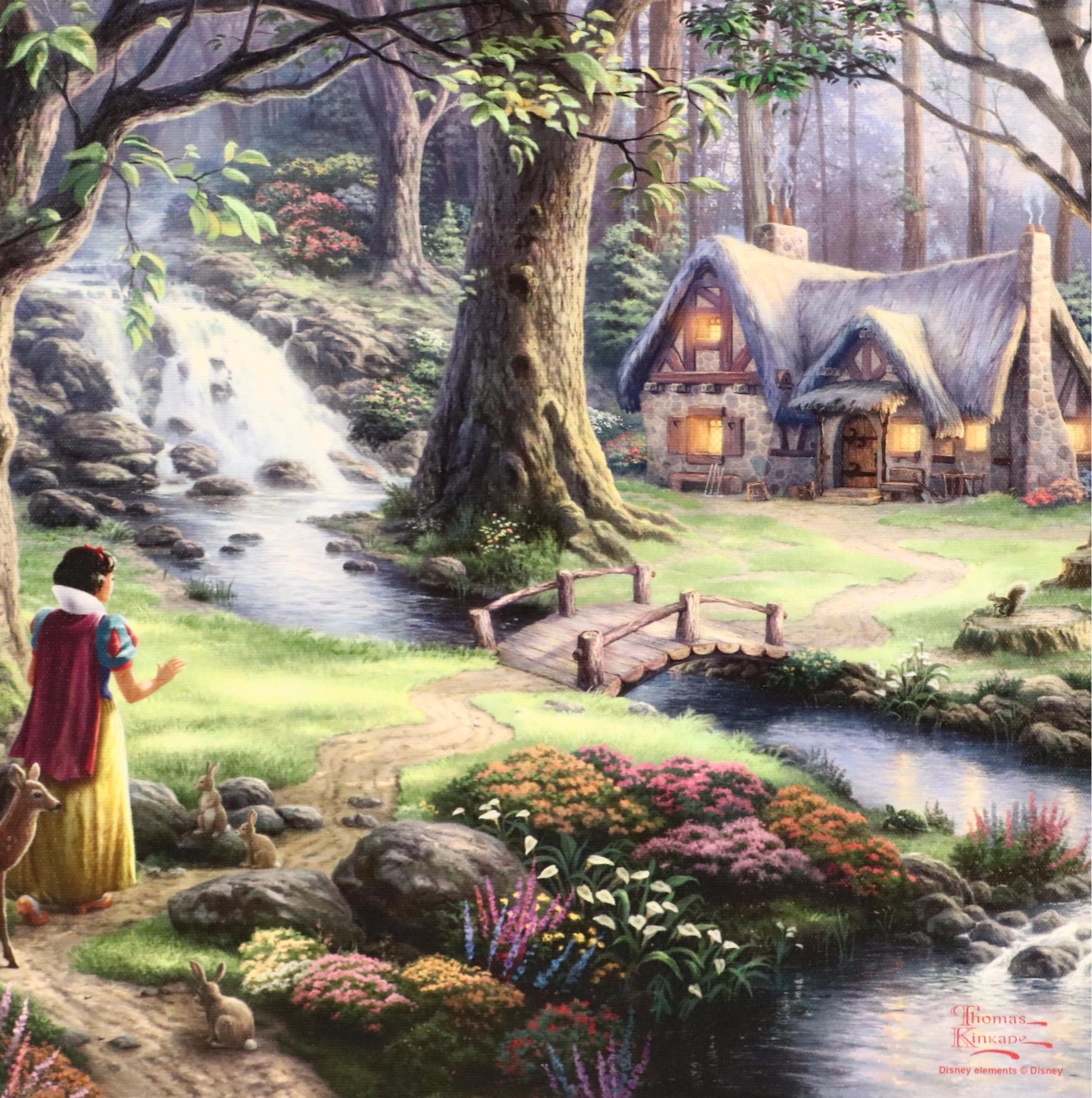 Thomas Kinkade Company and Disney Giclées of "Snow White" and "Sleeping Beauty"