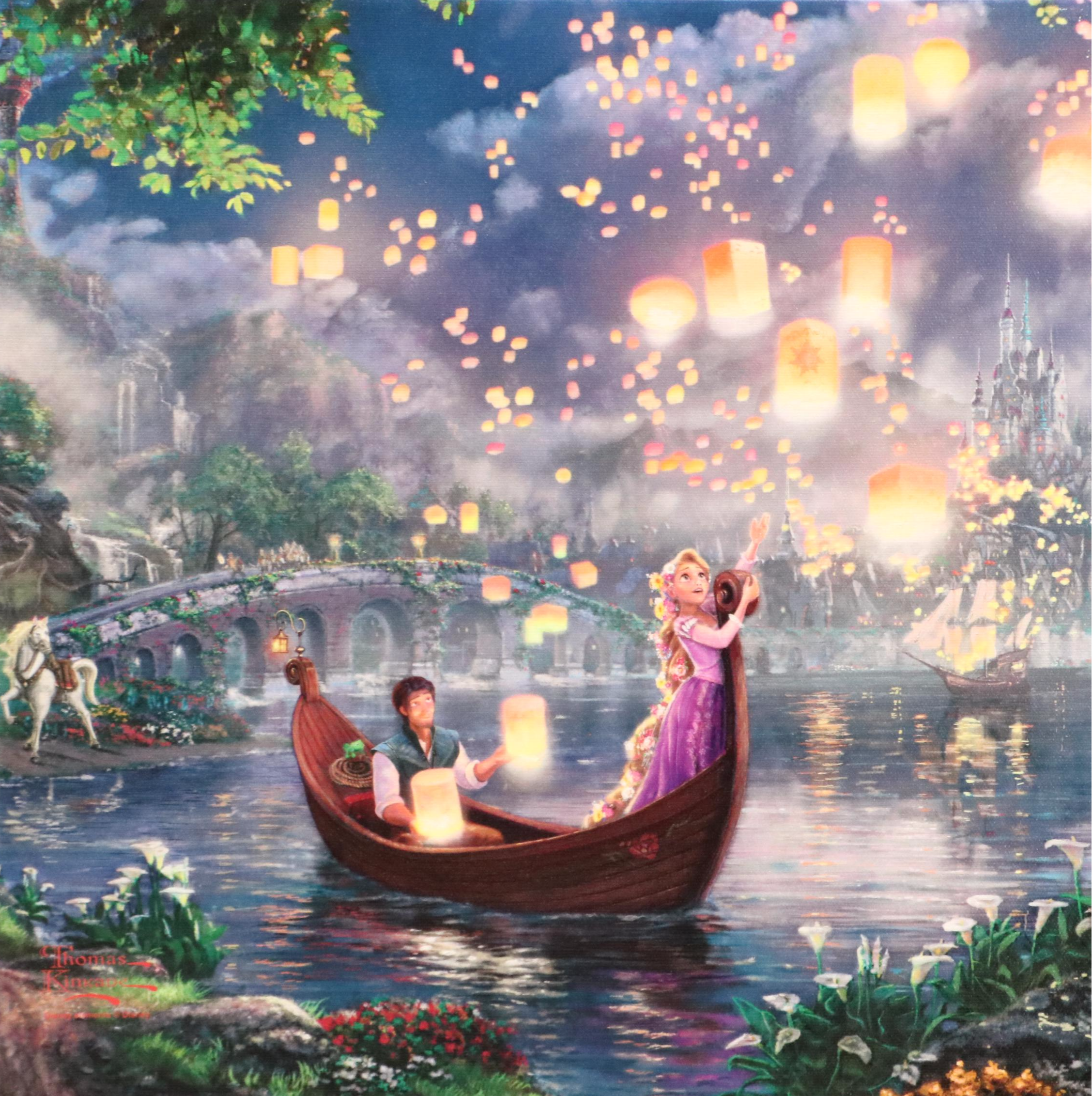 Thomas Kinkade Company and Disney Giclées of "The Little Mermaid" and "Tangled"
