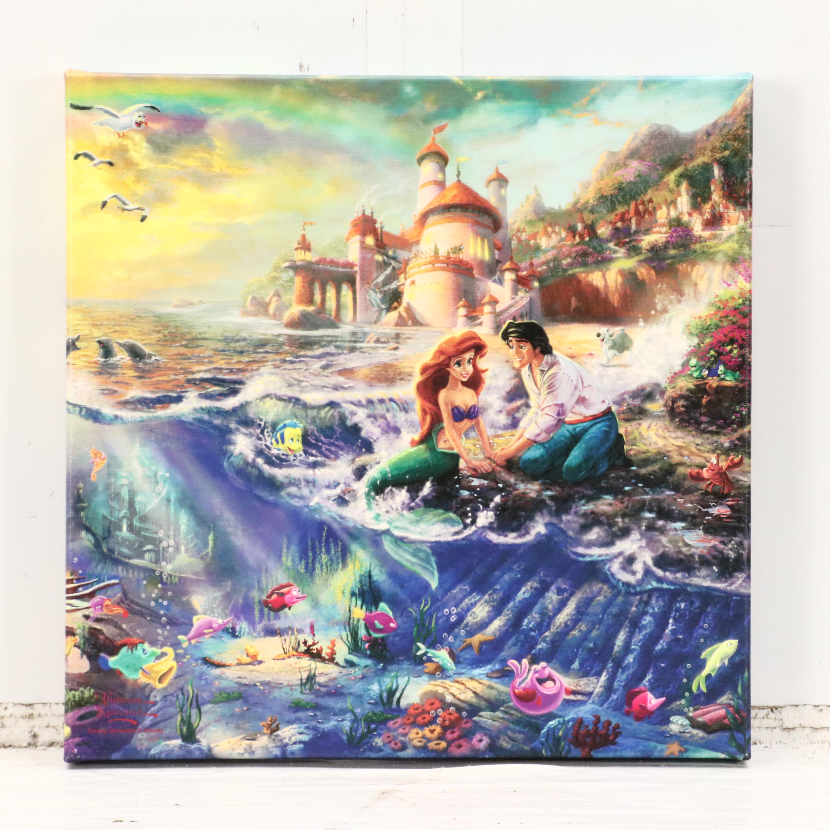 Thomas Kinkade Company and Disney Giclées of "The Little Mermaid" and "Tangled"