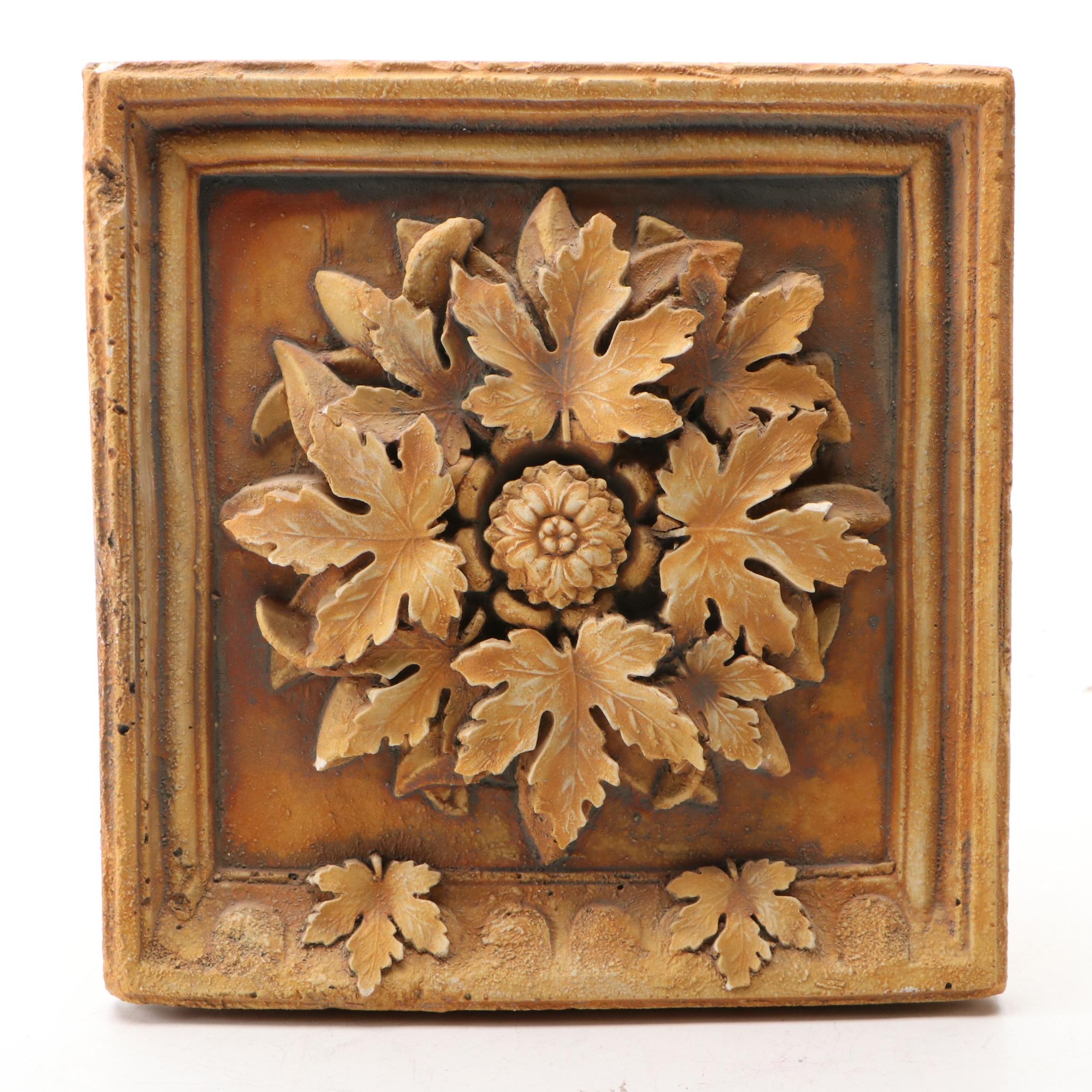 Hayes Parker Cast Plaster Leaf Wall Hanging, 1998