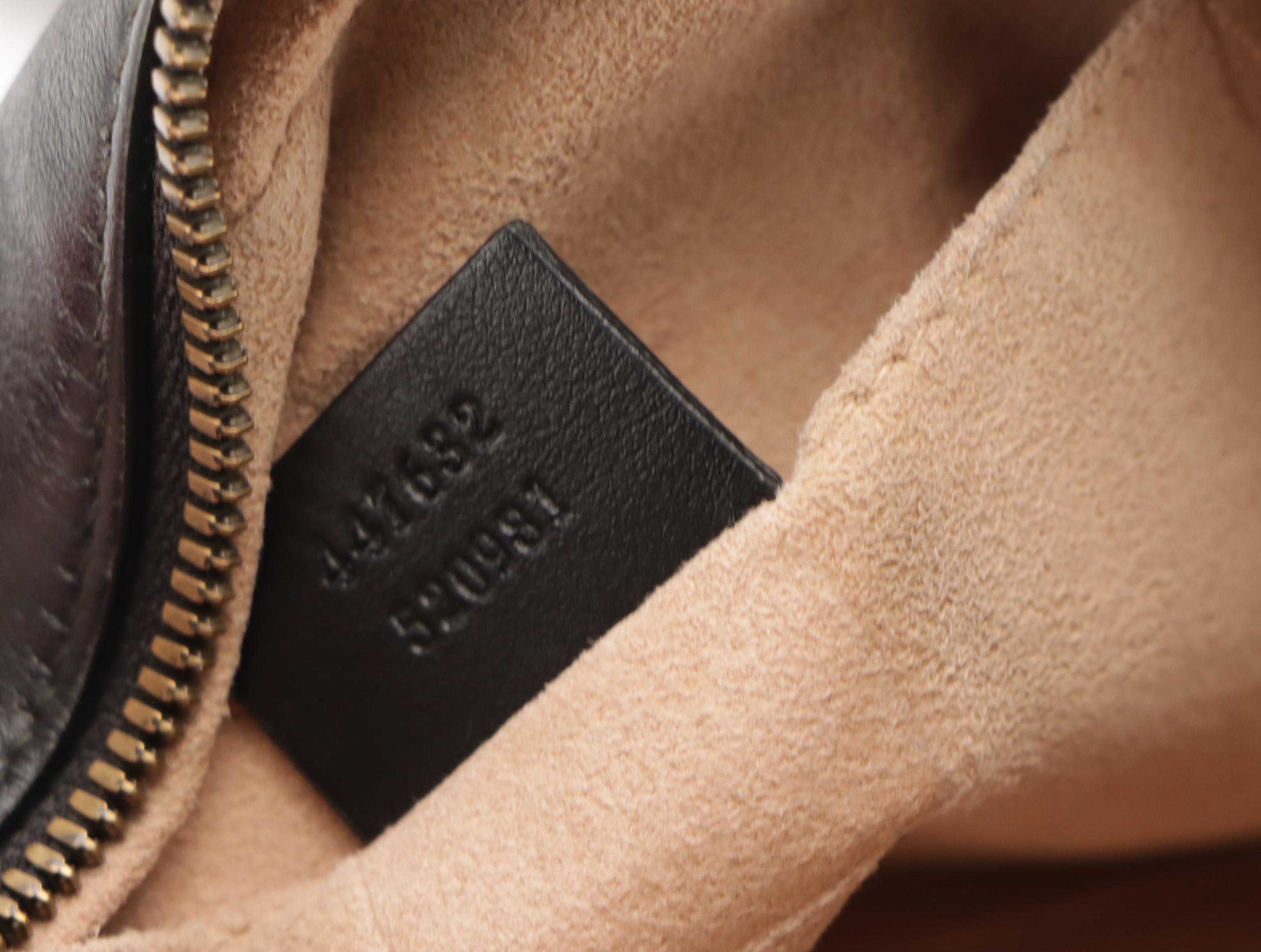 Gucci GG Marmont Crossbody Bag in Black Chevron Matelassé Leather