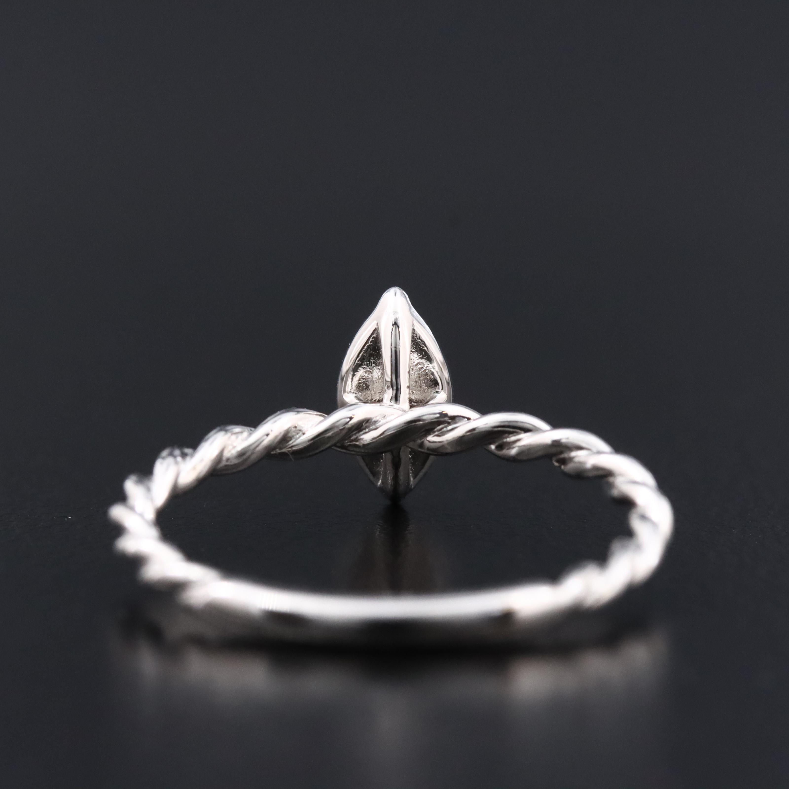 Sterling Diamond Ring