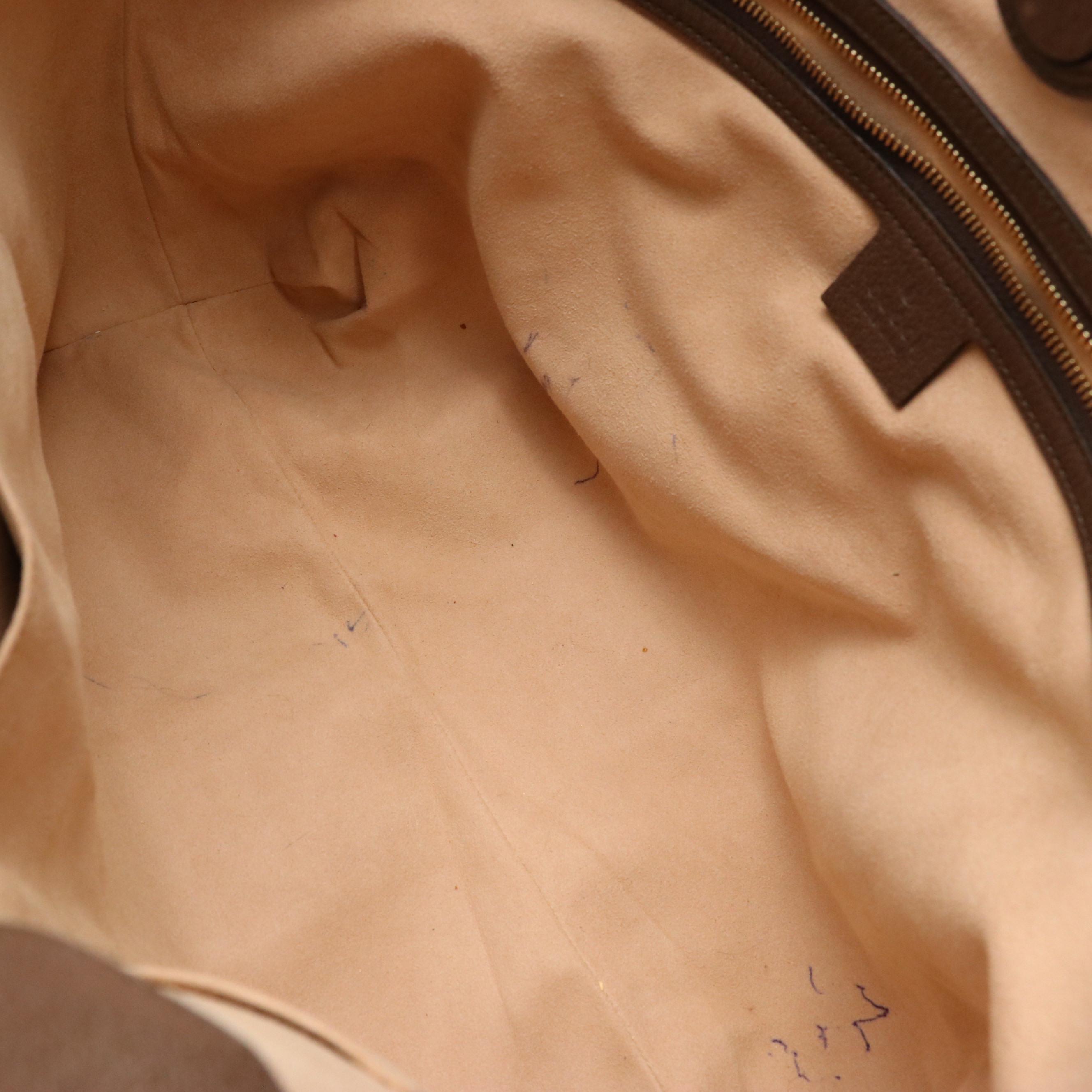 Gucci Ophidia GG Supreme Canvas, Brown Leather and Web Stripe Large Shopper Tote