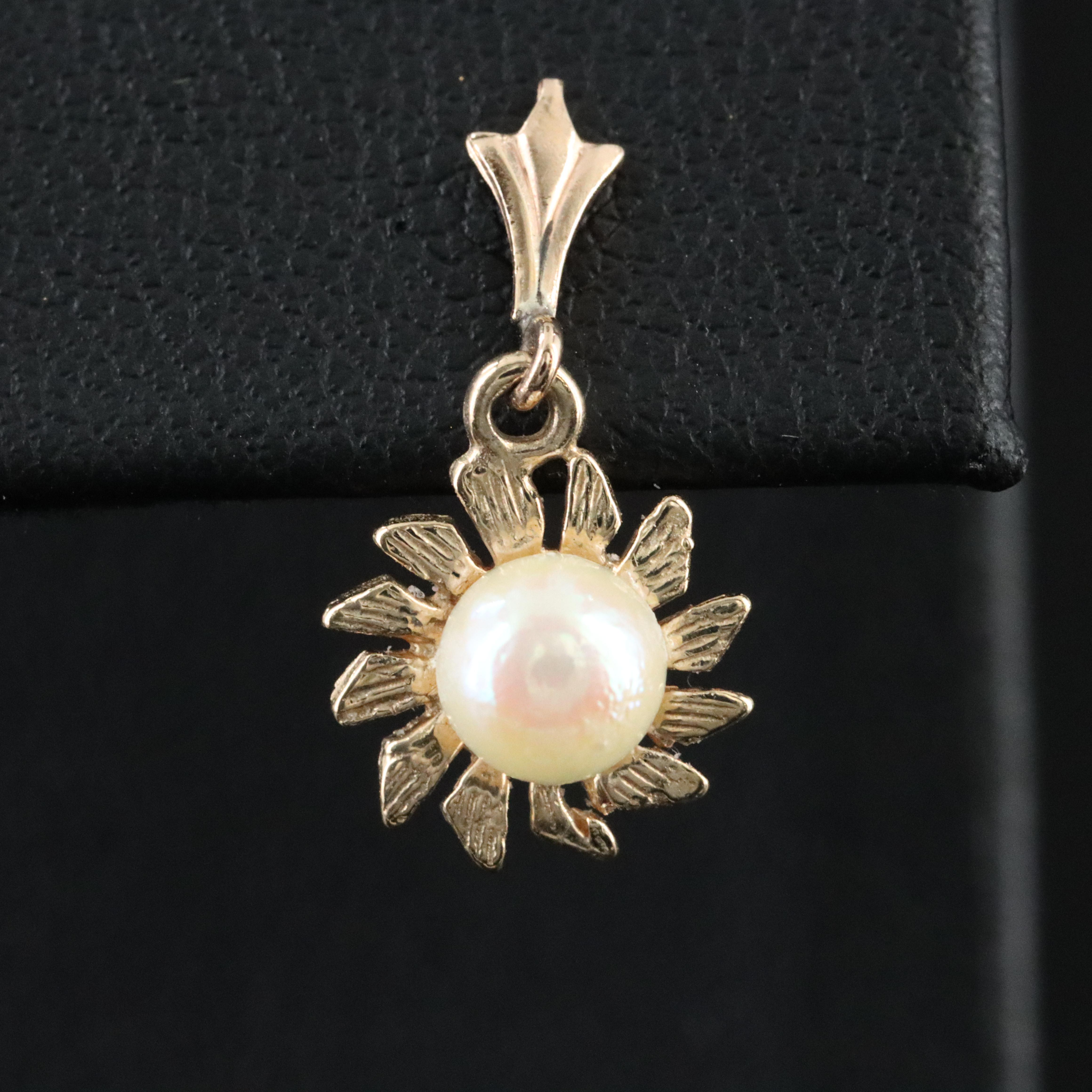 14K Pearl Drop Earrings
