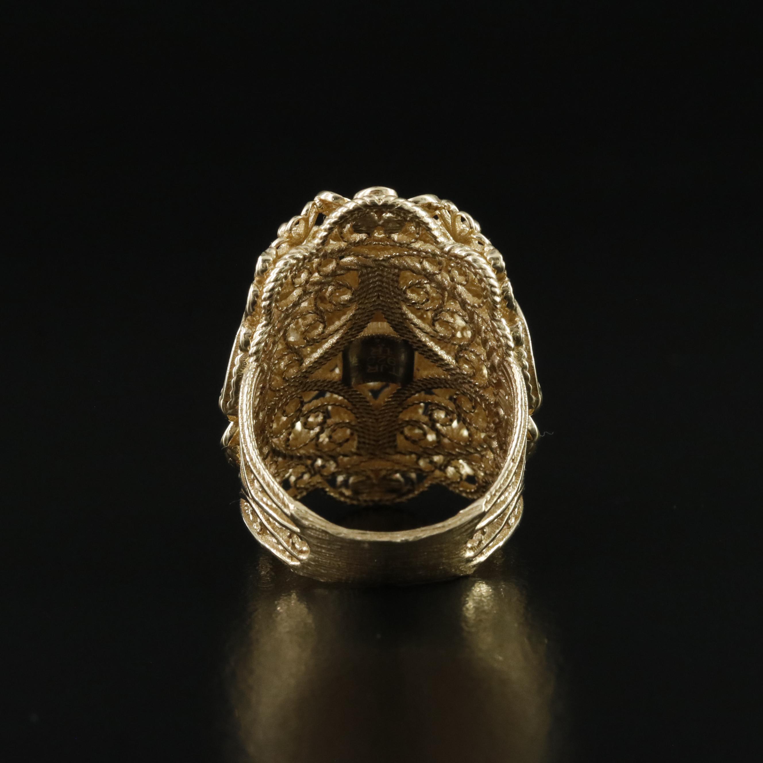 Sterling Floral Cluster Ring