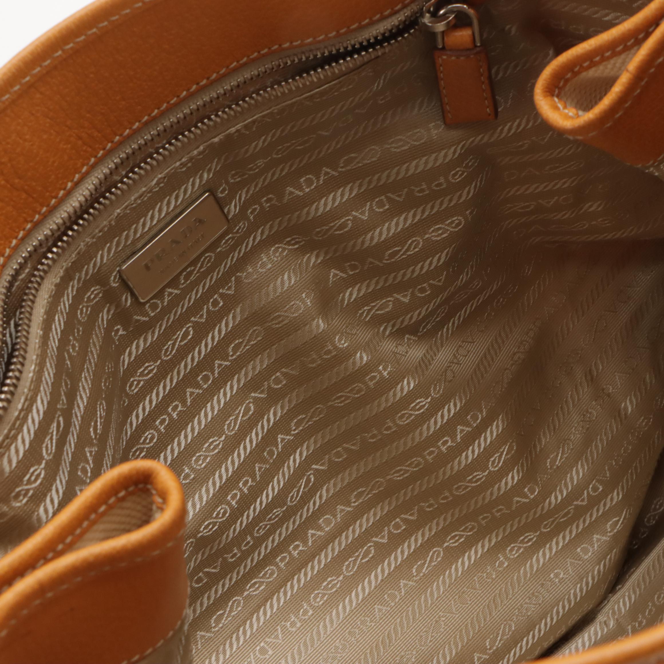 Prada Canvas and Leather Tote