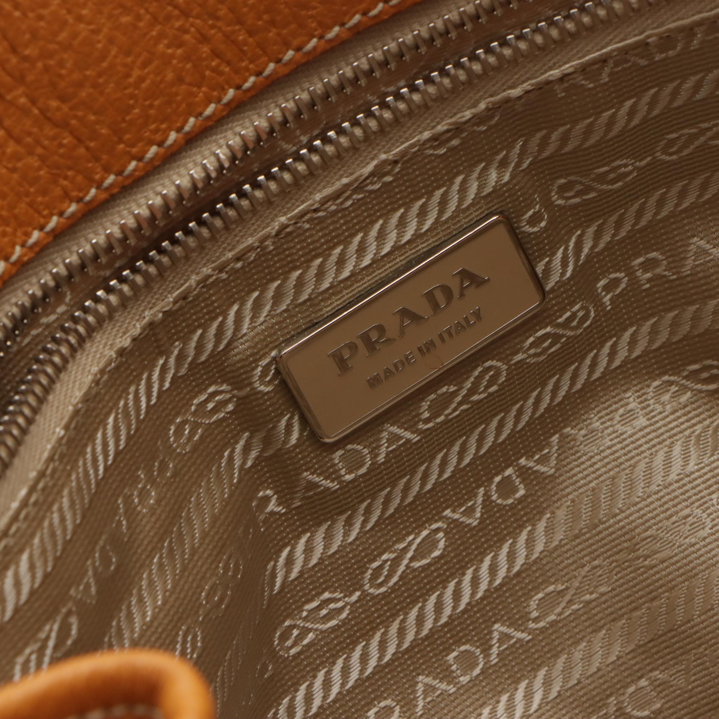 Prada Canvas and Leather Tote