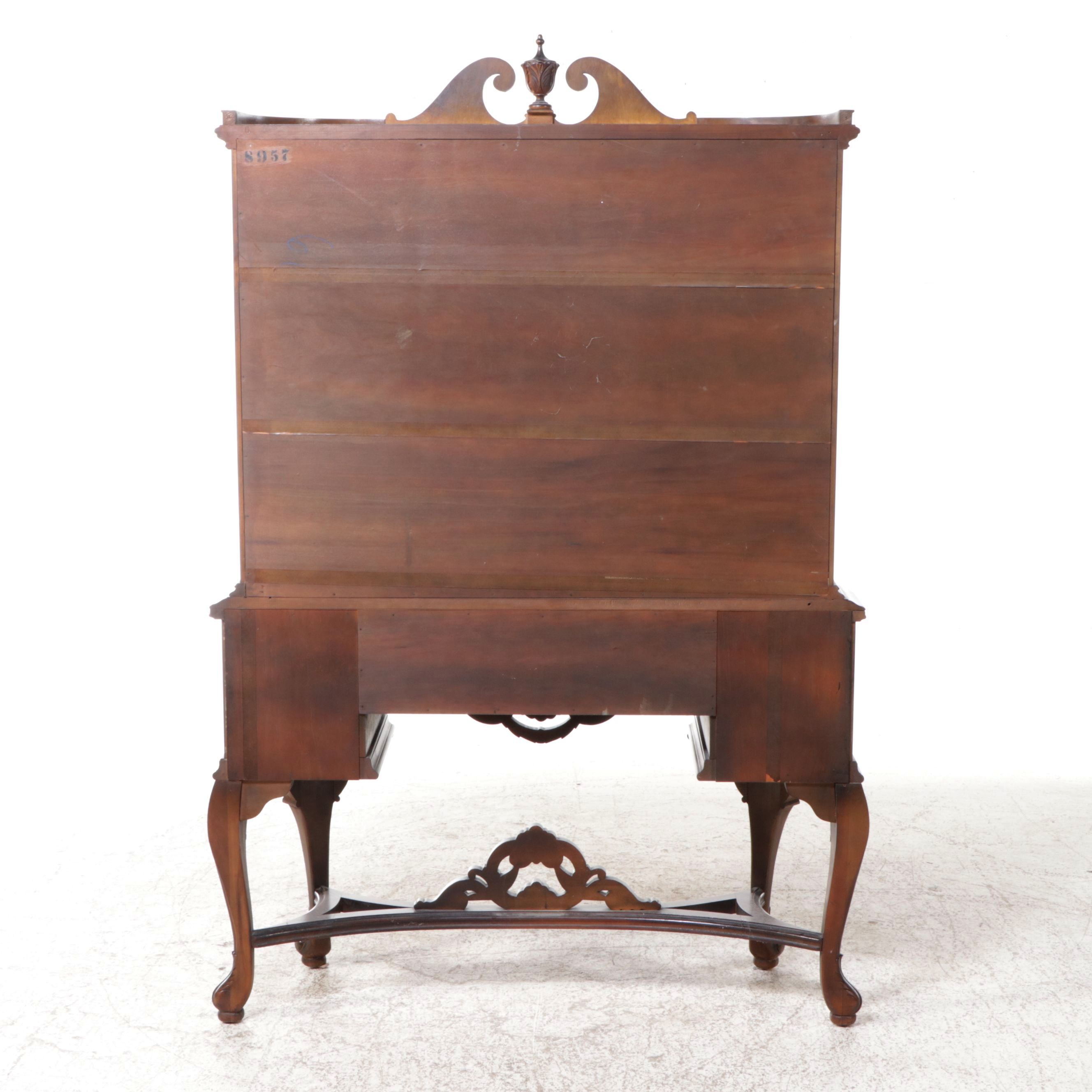 Louis XV Style Burl Wood and Walnut China Cabinet, Mid-20th Century