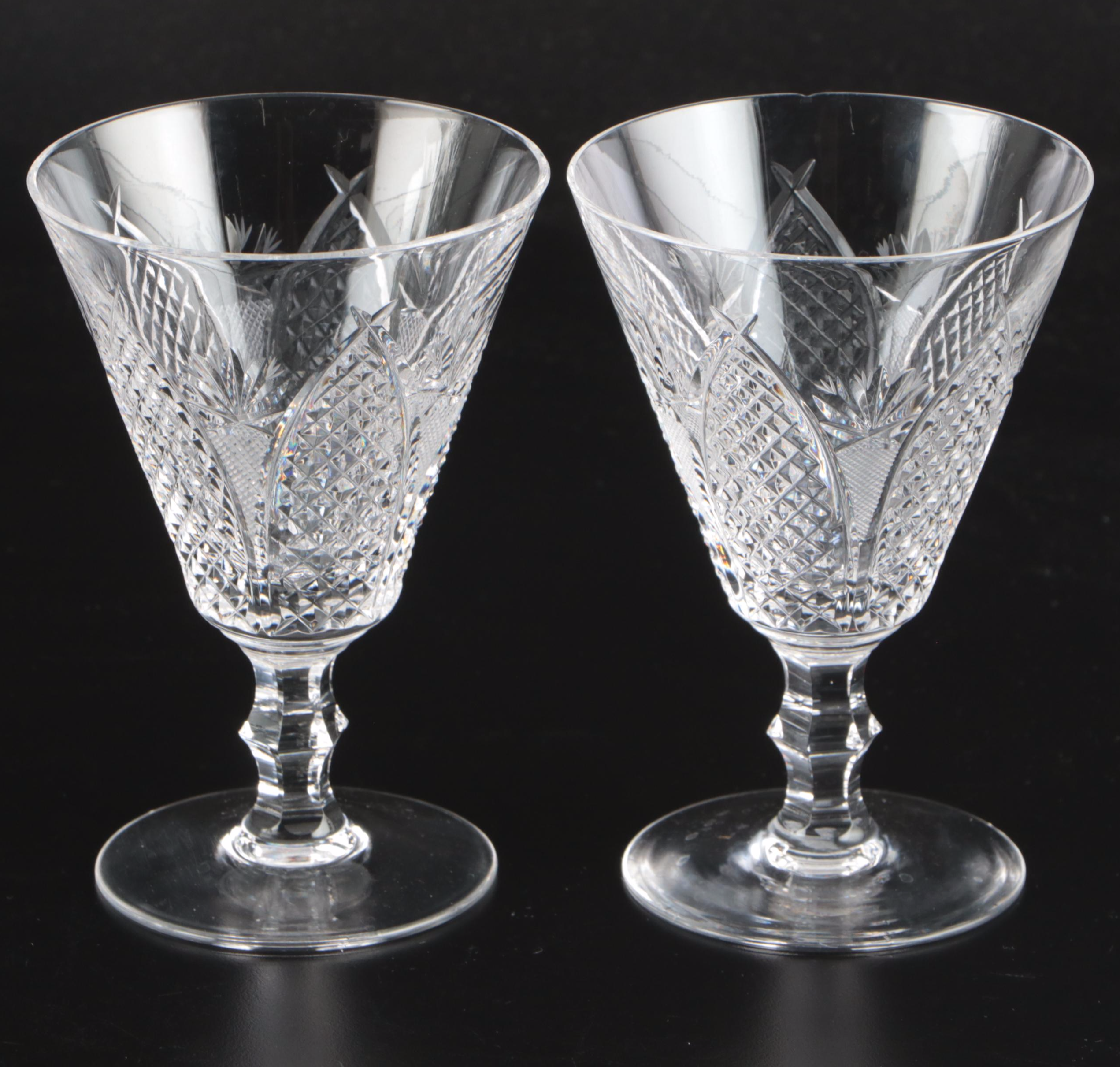 Waterford "Dunmore" Cut Crystal Stemware with Millennium Series Flutes