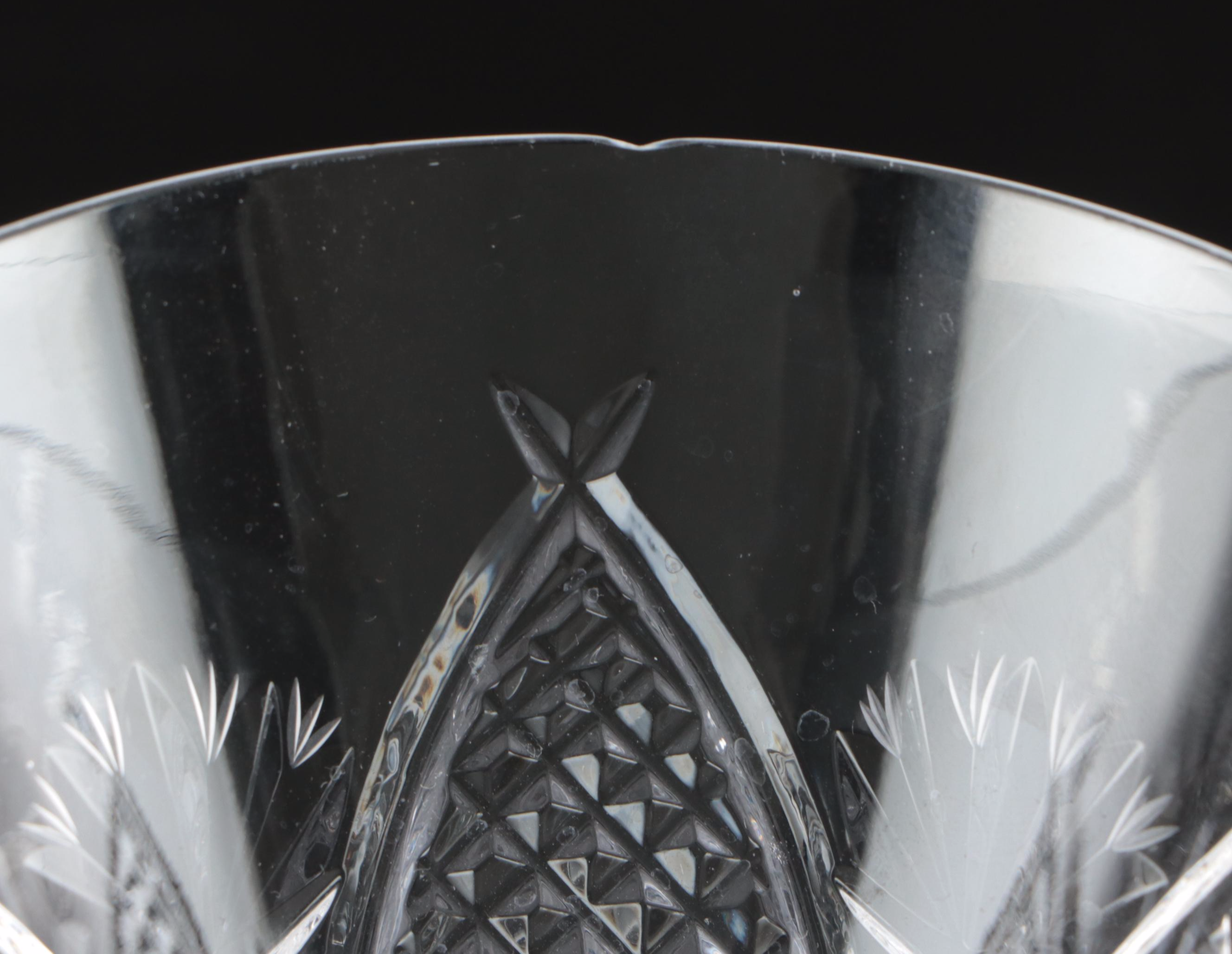 Waterford "Dunmore" Cut Crystal Stemware with Millennium Series Flutes