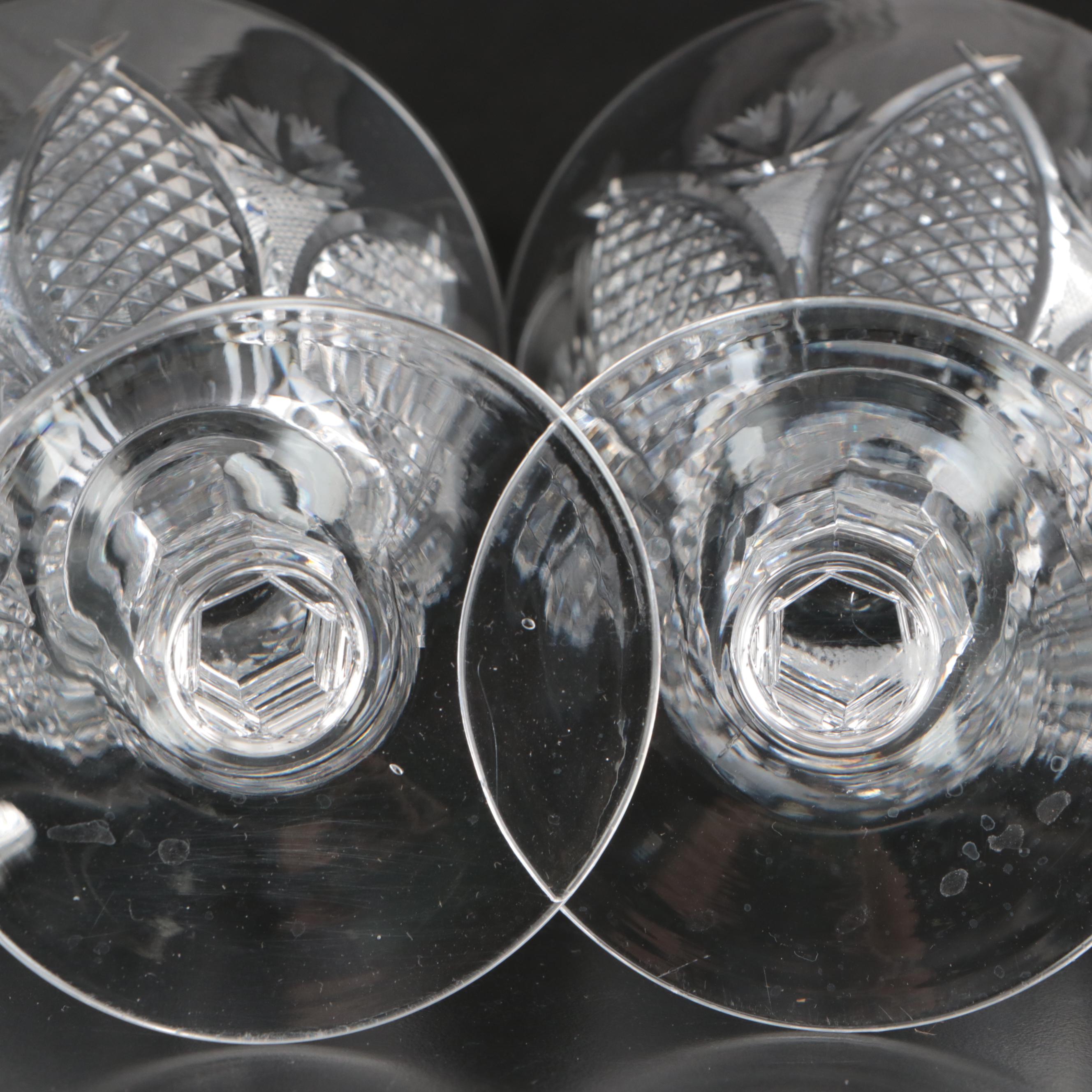 Waterford "Dunmore" Cut Crystal Stemware with Millennium Series Flutes