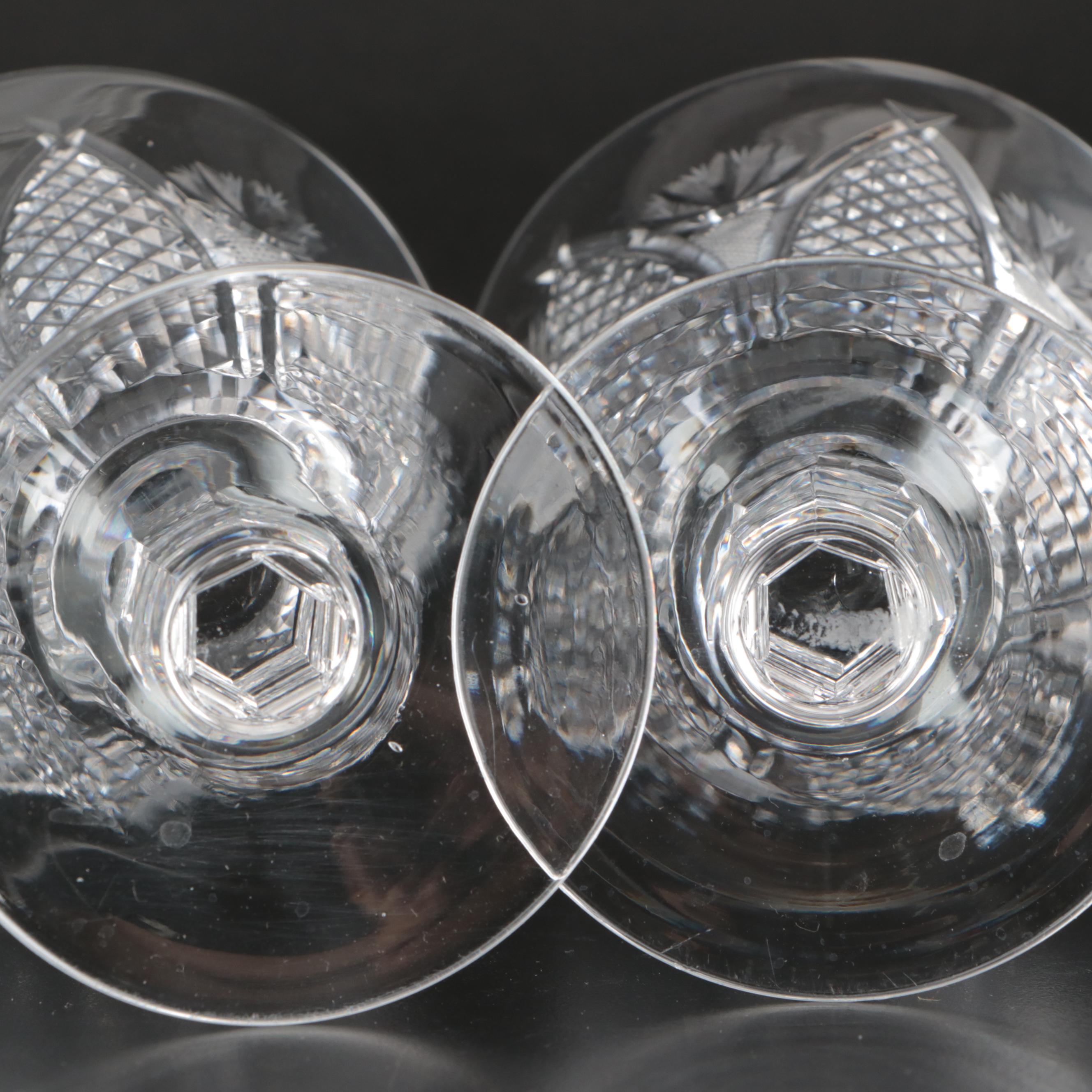 Waterford "Dunmore" Cut Crystal Stemware with Millennium Series Flutes