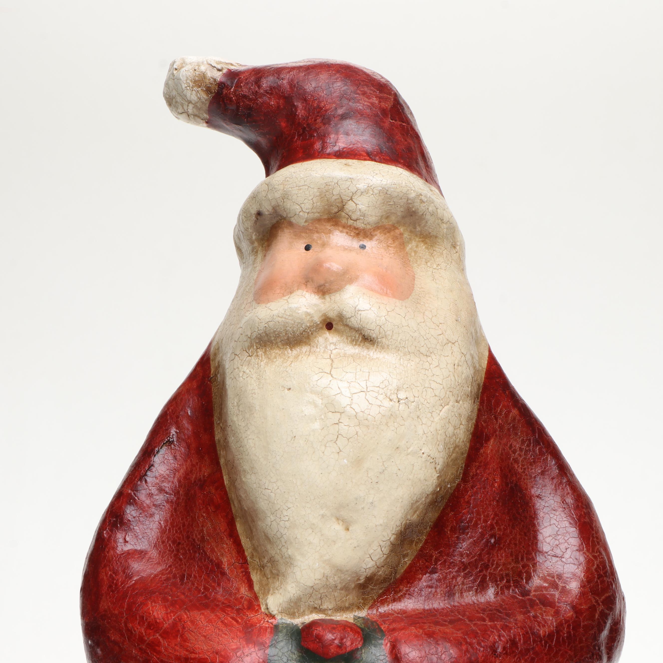 Wendell August Ornament with Painted Santa Table Decoration