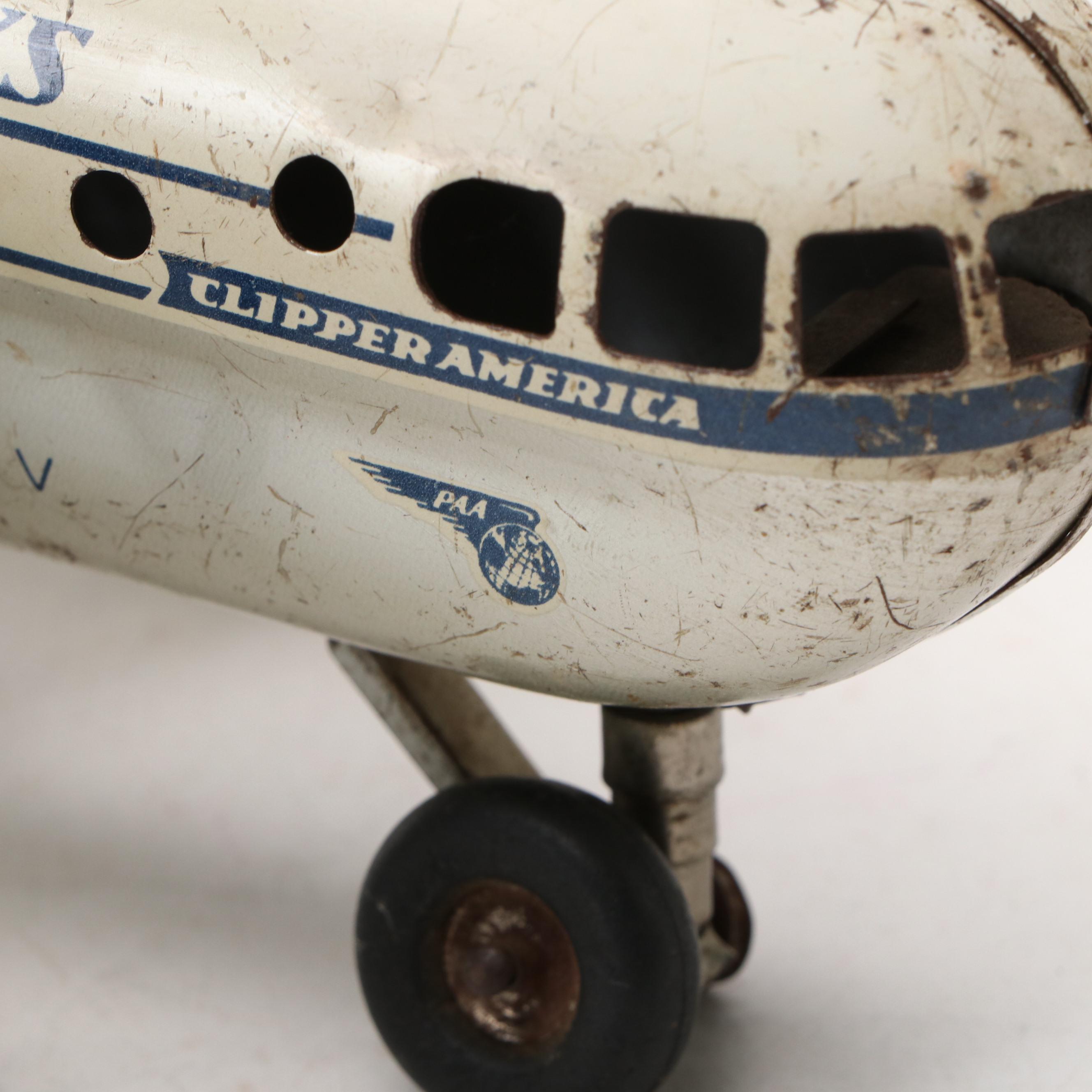 Gama Pan American Boeing 377 Stratocruiser Toy Airplane, Mid-20th Century
