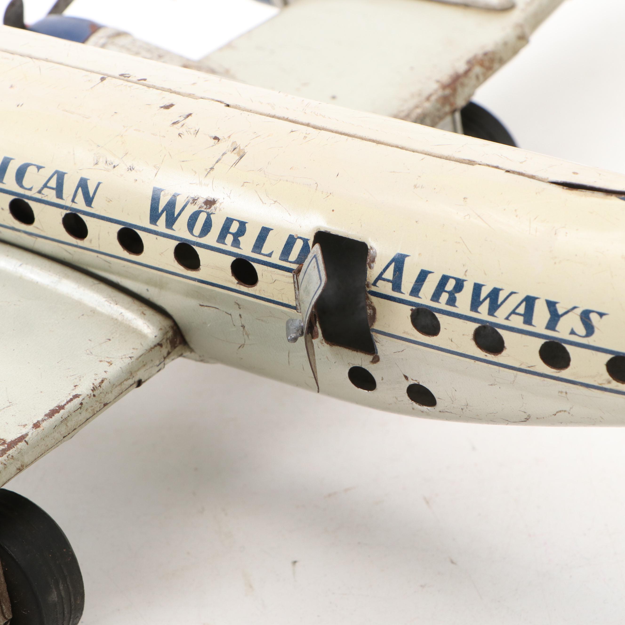 Gama Pan American Boeing 377 Stratocruiser Toy Airplane, Mid-20th Century