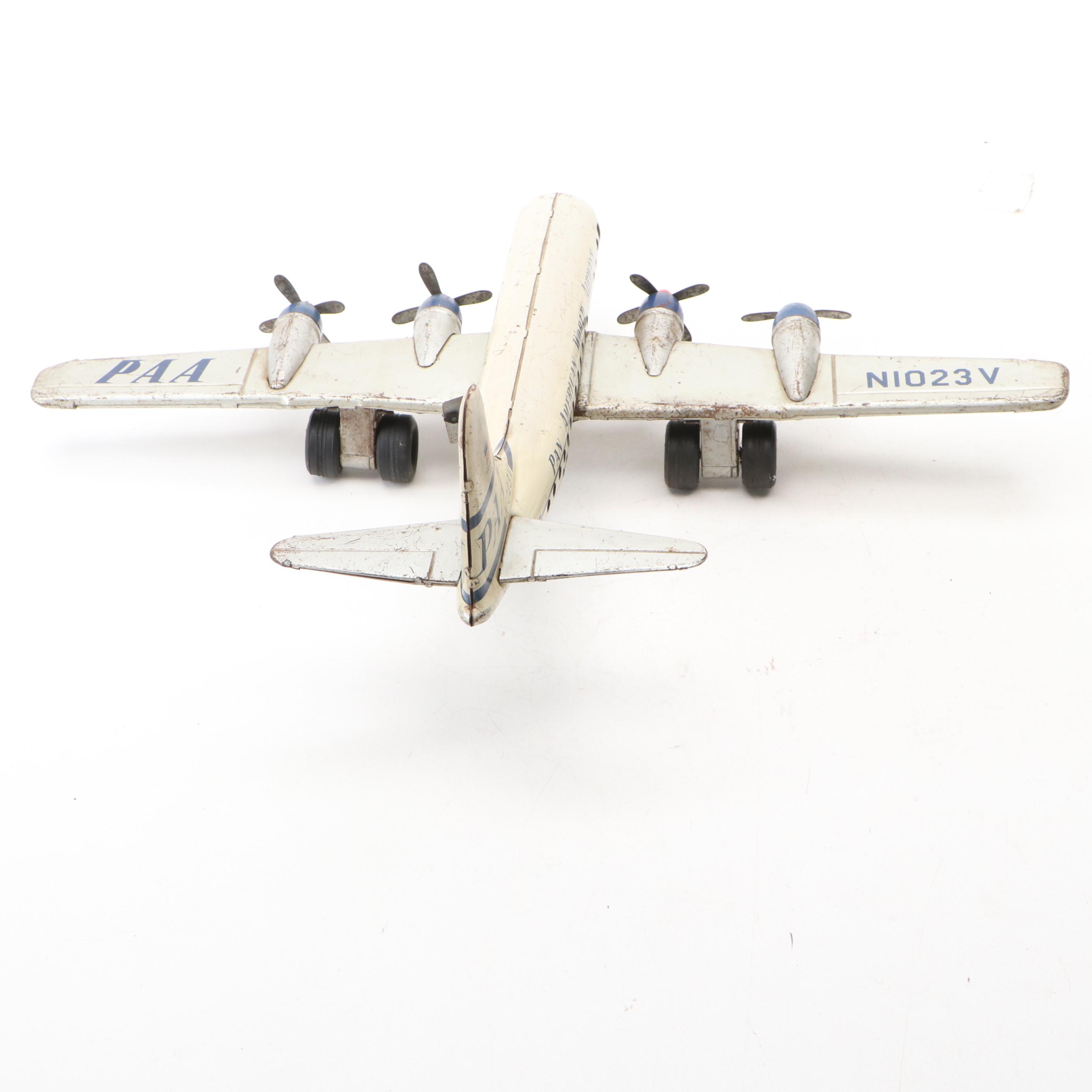 Gama Pan American Boeing 377 Stratocruiser Toy Airplane, Mid-20th Century