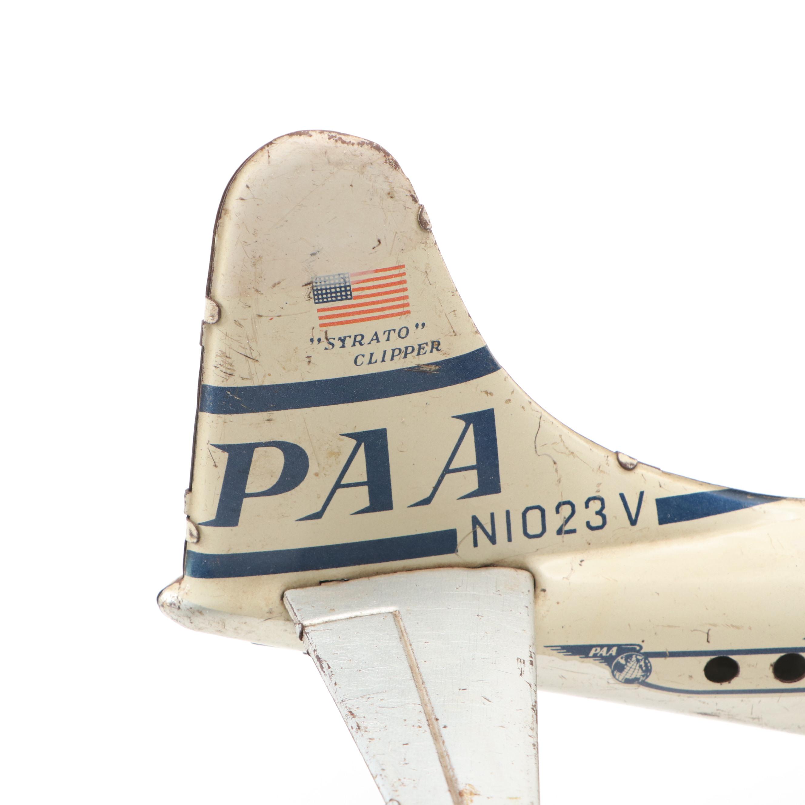 Gama Pan American Boeing 377 Stratocruiser Toy Airplane, Mid-20th Century