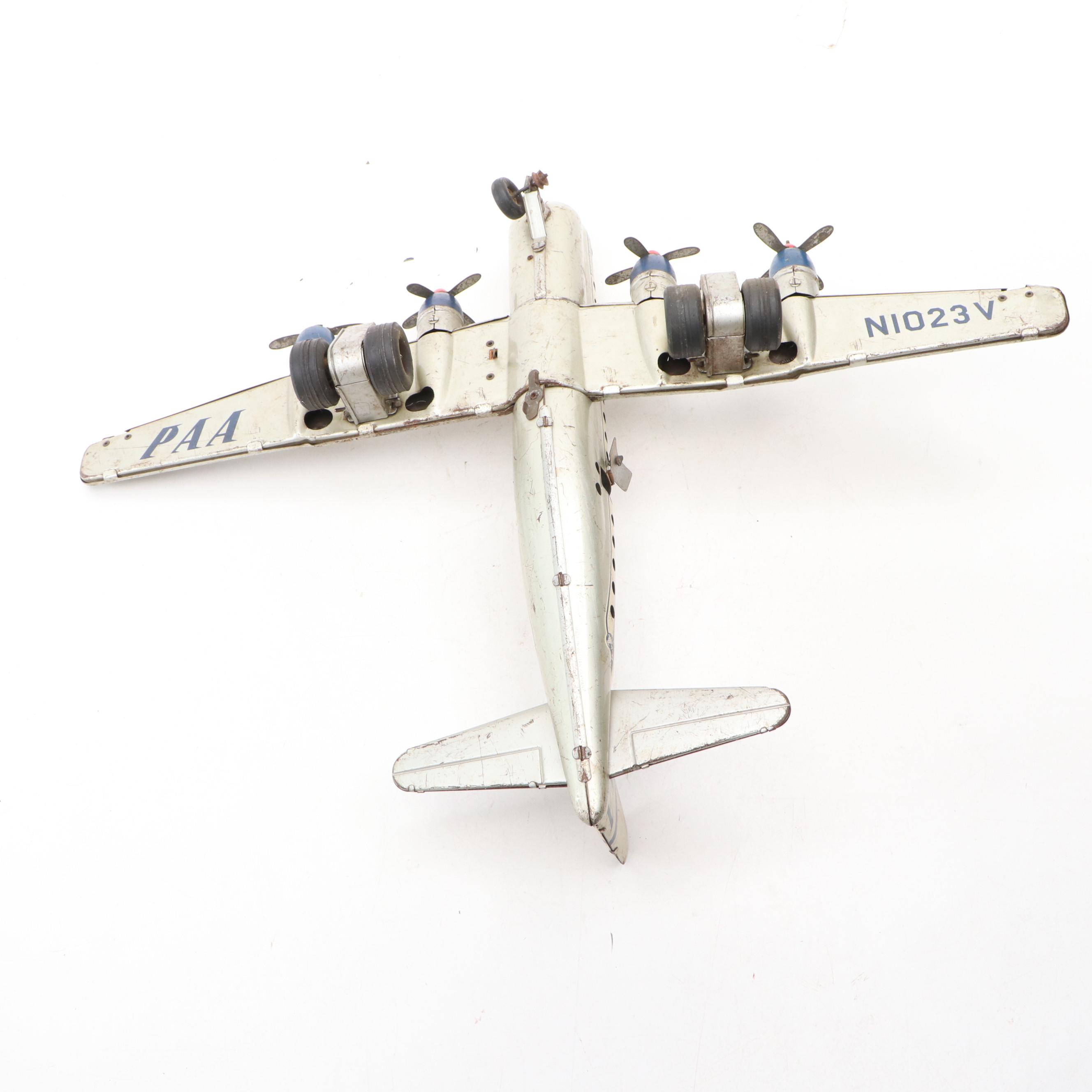 Gama Pan American Boeing 377 Stratocruiser Toy Airplane, Mid-20th Century