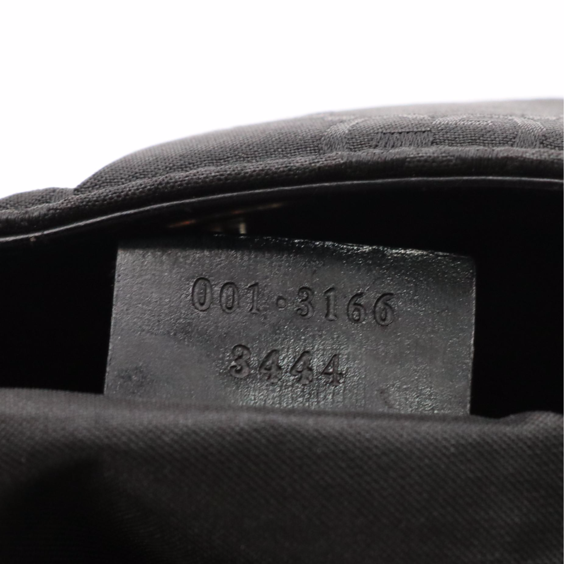 Gucci Black GG Nylon Jacquard Two-Way Shoulder Bag with Glazed Leather Trim