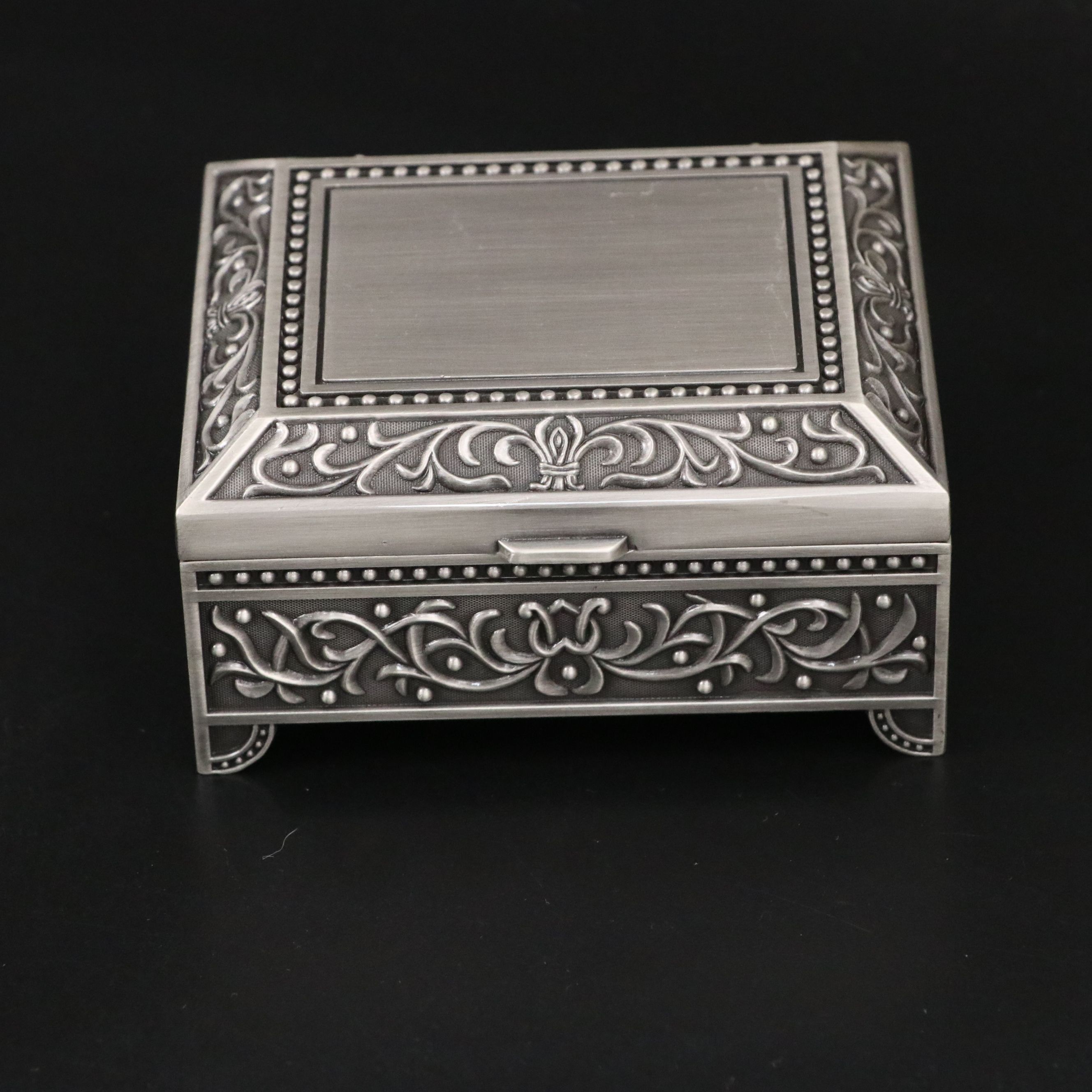 Victorian Style Oval and Other Metal Jewelry Boxes