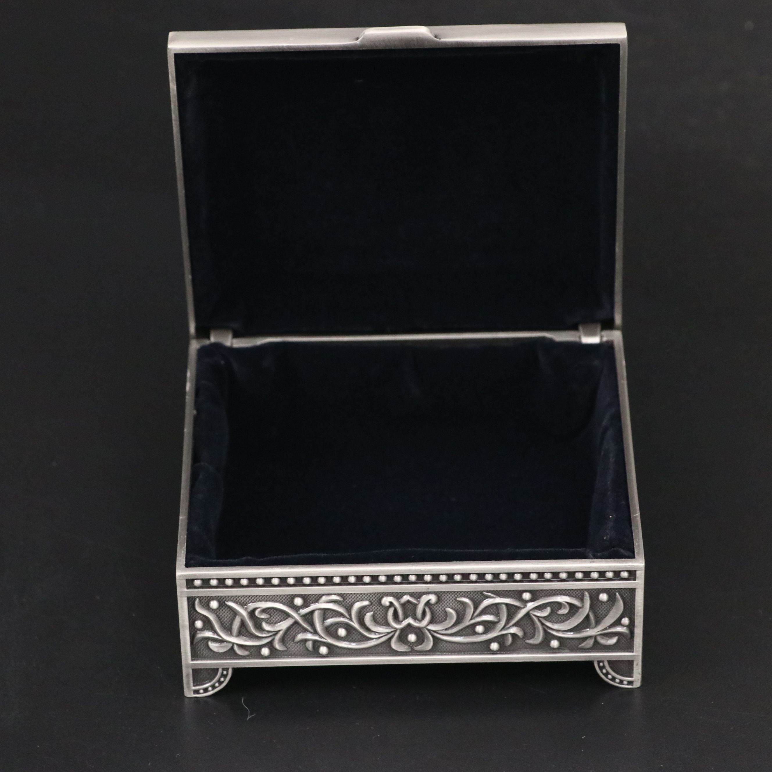 Victorian Style Oval and Other Metal Jewelry Boxes