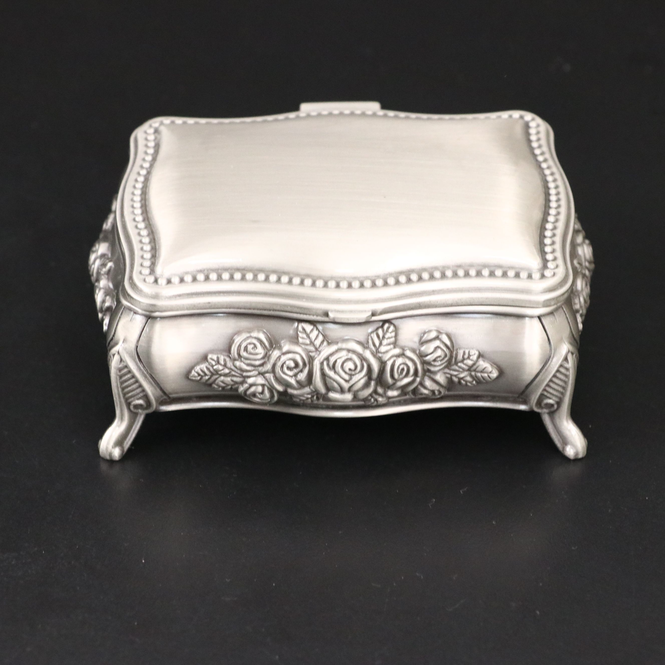 Victorian Style Oval and Other Metal Jewelry Boxes