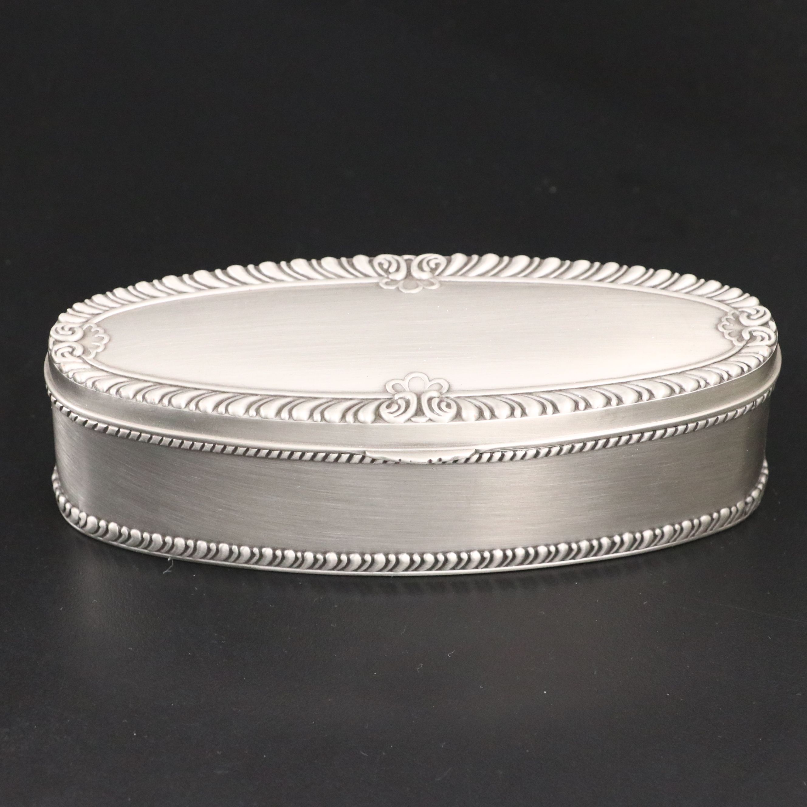 Victorian Style Oval and Other Metal Jewelry Boxes