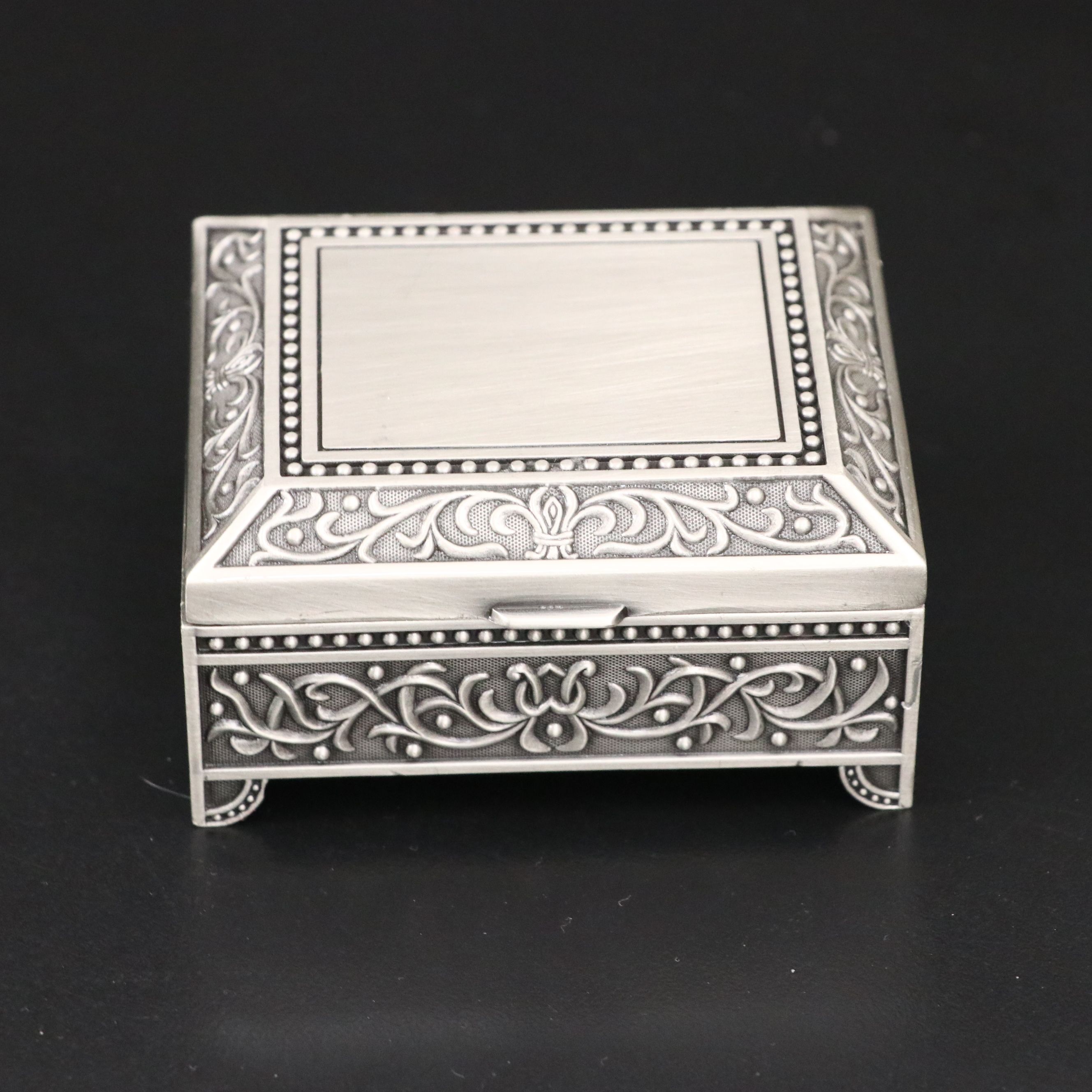 Victorian Style Oval and Other Metal Jewelry Boxes