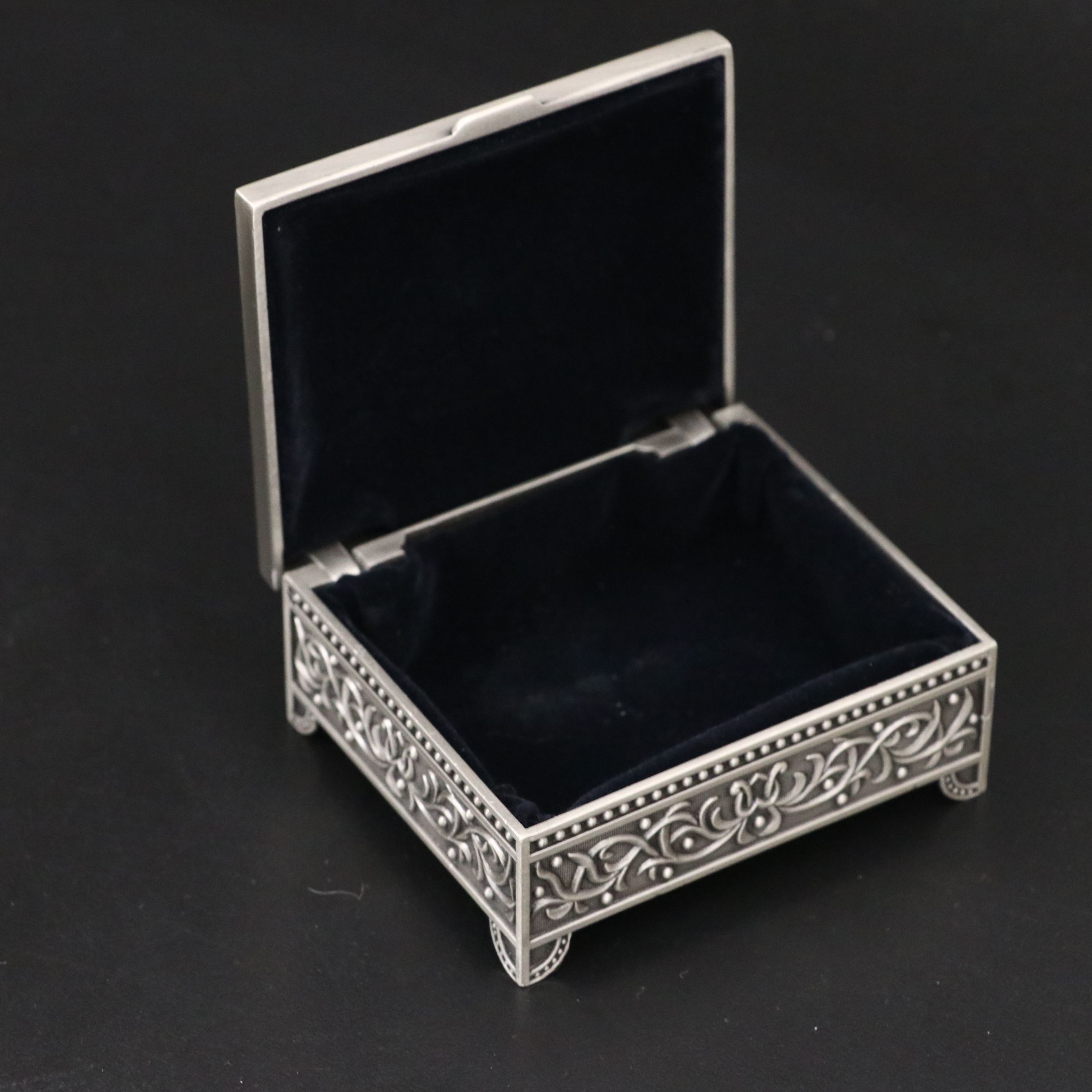 Victorian Style Oval and Other Metal Jewelry Boxes