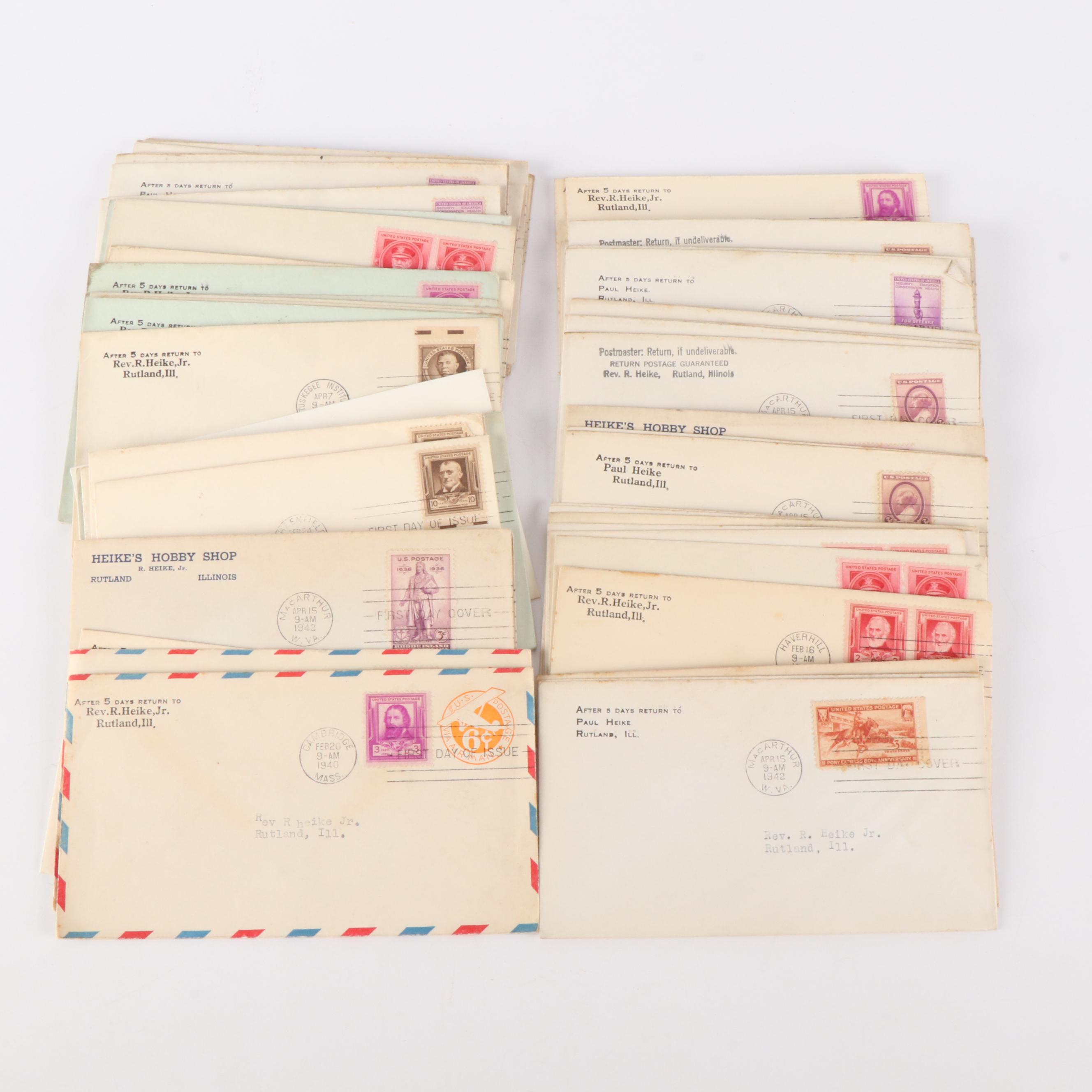 Large Group of Vintage First Day Covers, U.S. and Canada