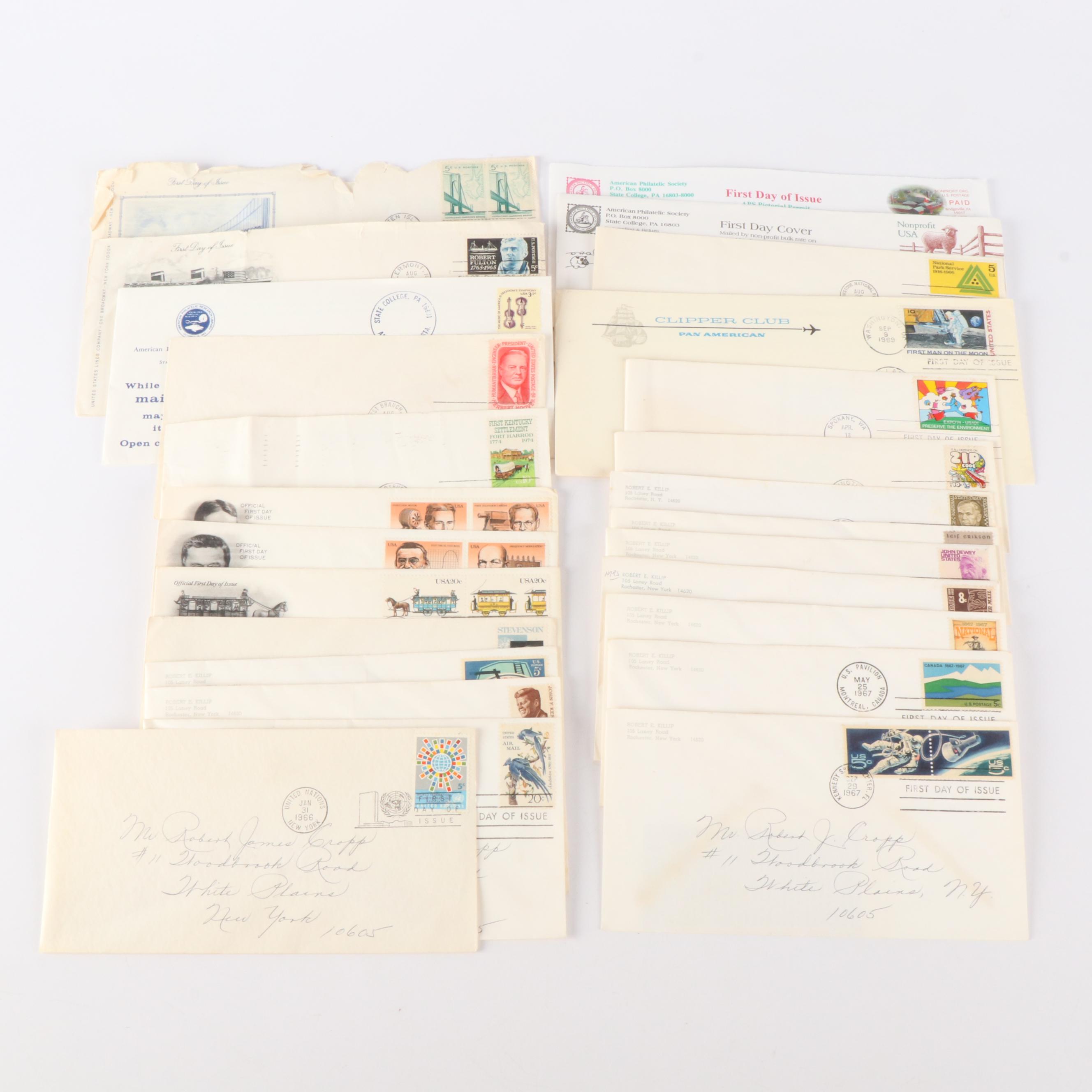 Large Group of Vintage First Day Covers, U.S. and Canada
