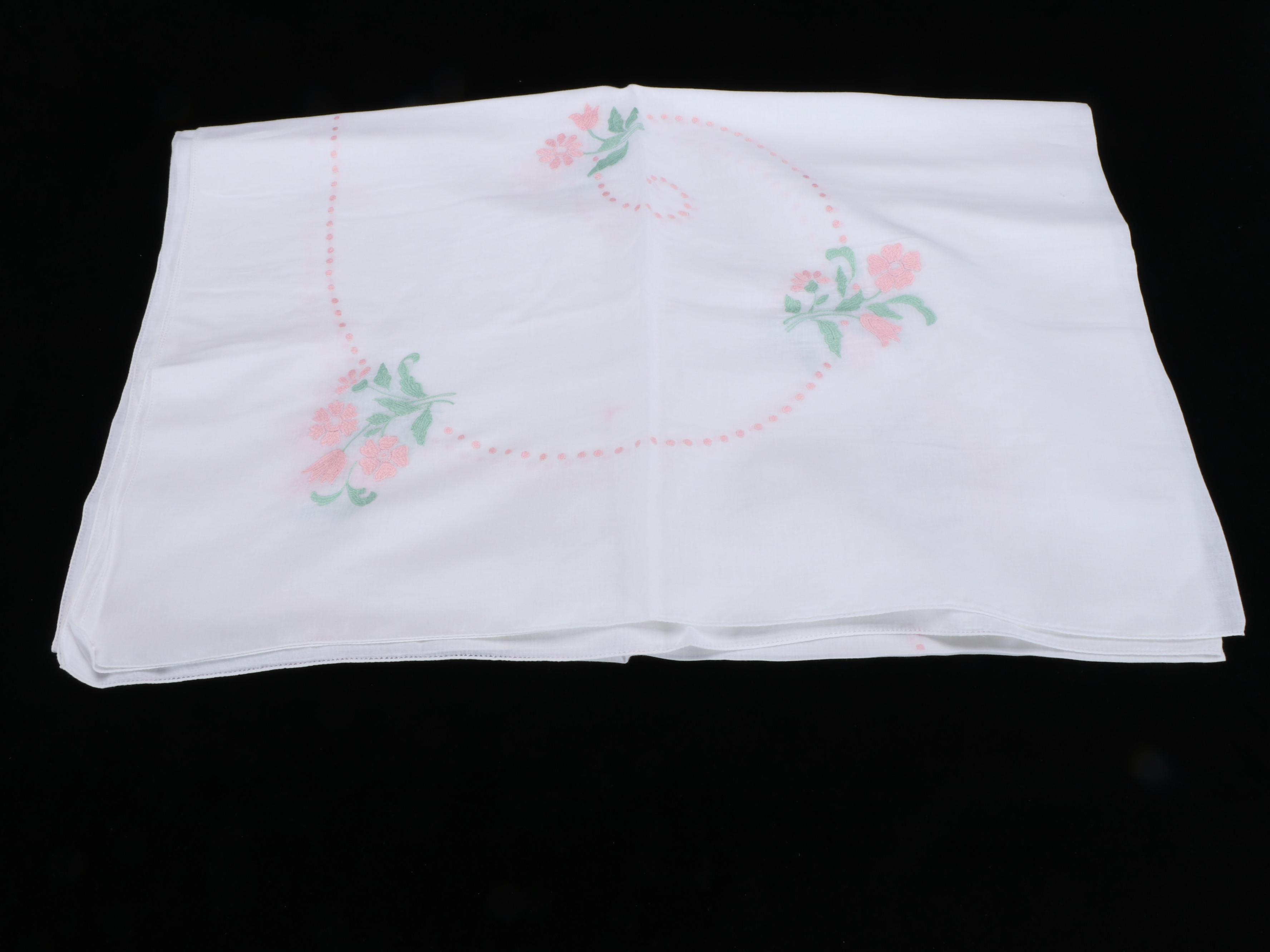 White, Floral and Other Table Linens