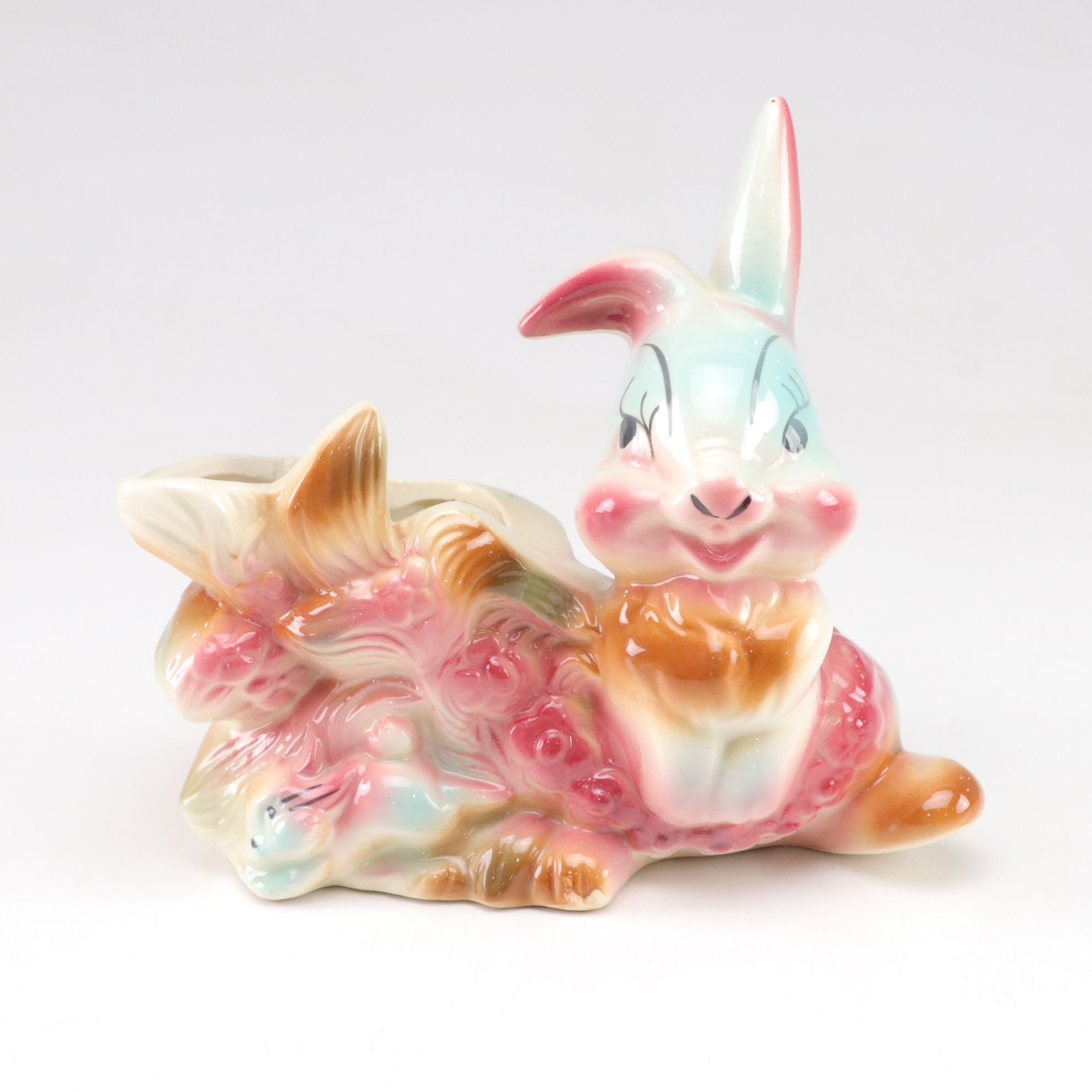 Disney's "Thumper" Porcelain Vase & Other Hand-Painted Bunny Planters
