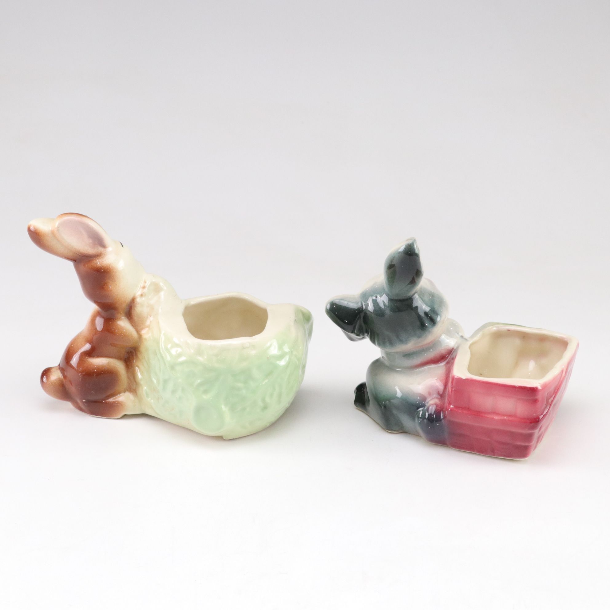 Disney's "Thumper" Porcelain Vase & Other Hand-Painted Bunny Planters