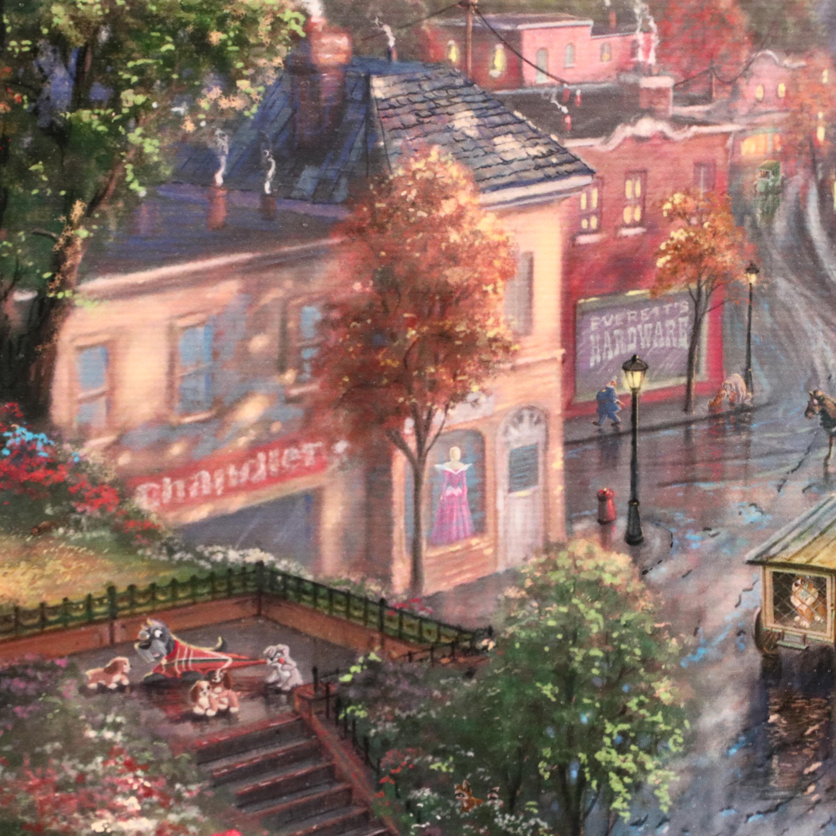 Thomas Kinkade Co. and Disney Giclées of "Peter Pan" and "Lady and the Tramp"