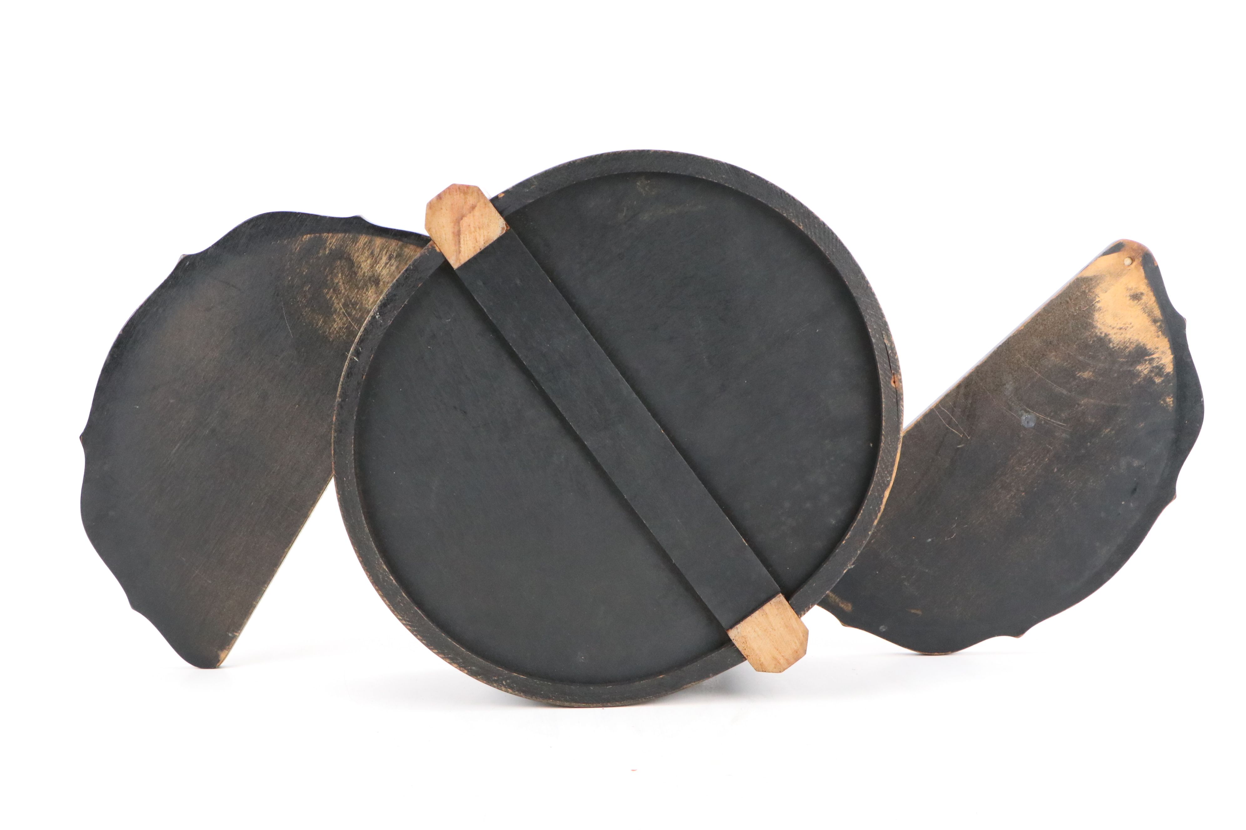 Hand-Painted Swinging Lid Handled Wood Box