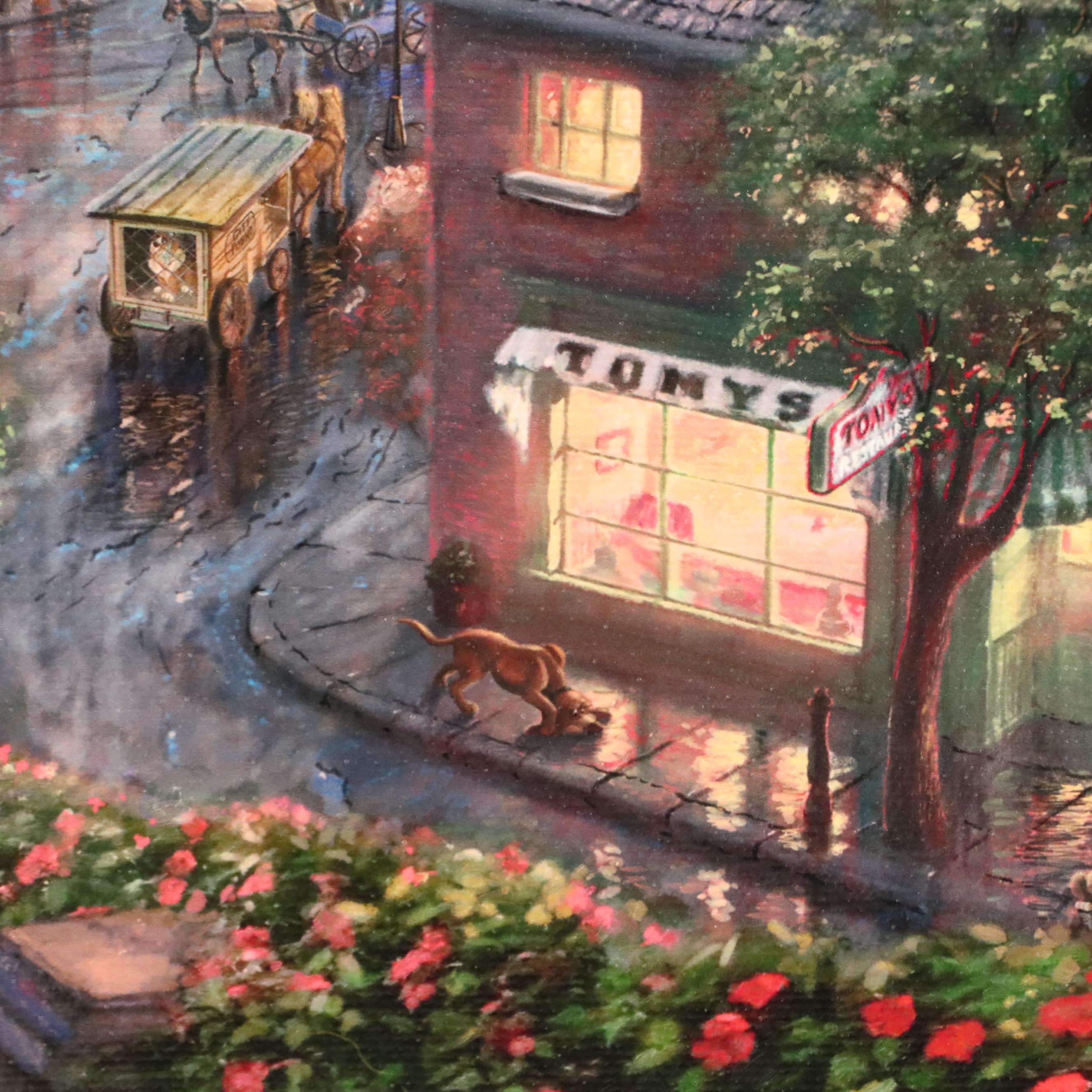 Thomas Kinkade Co. and Disney Giclées of "Peter Pan" and "Lady and the Tramp"