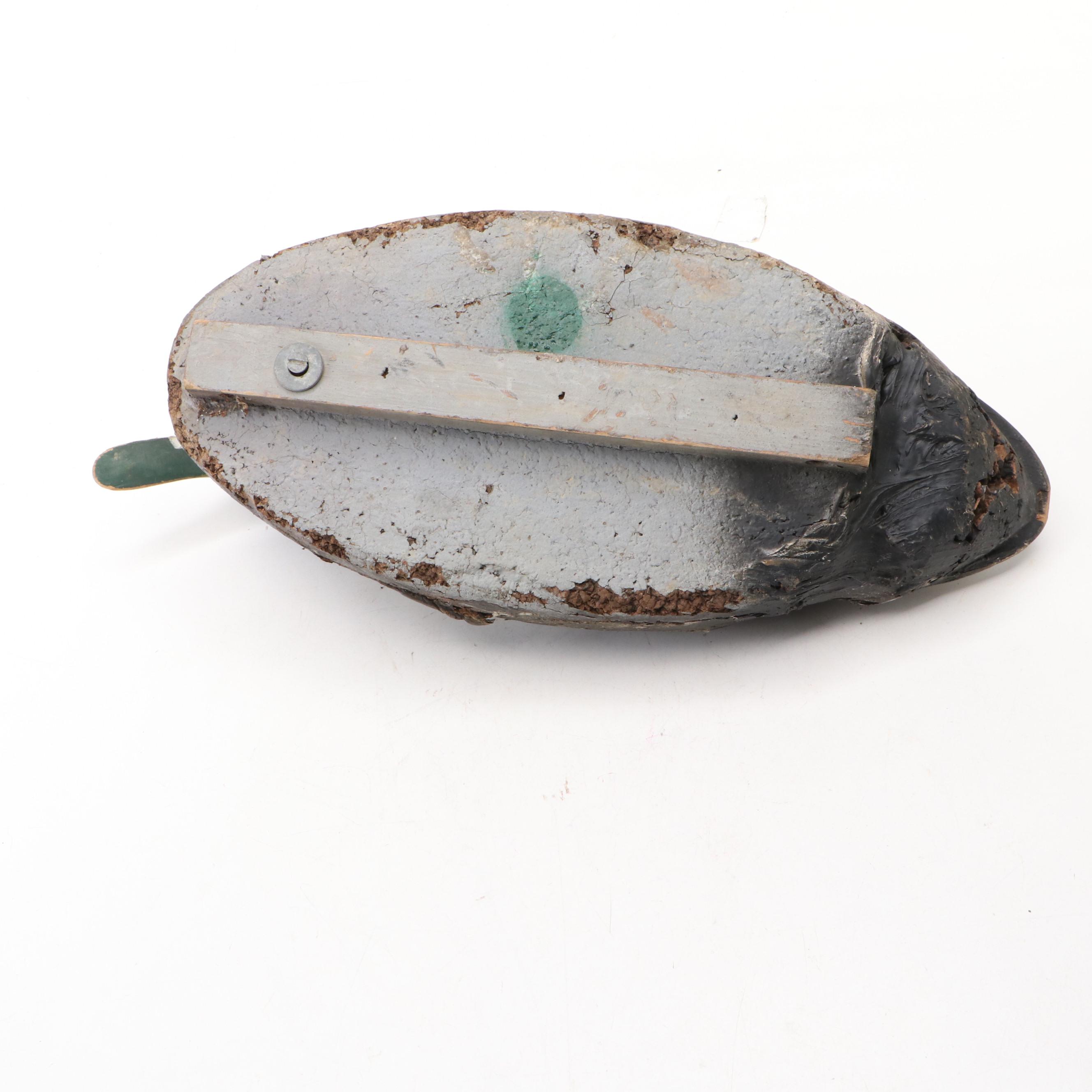 Carved and Painted Cork Duck Decoy, Antique