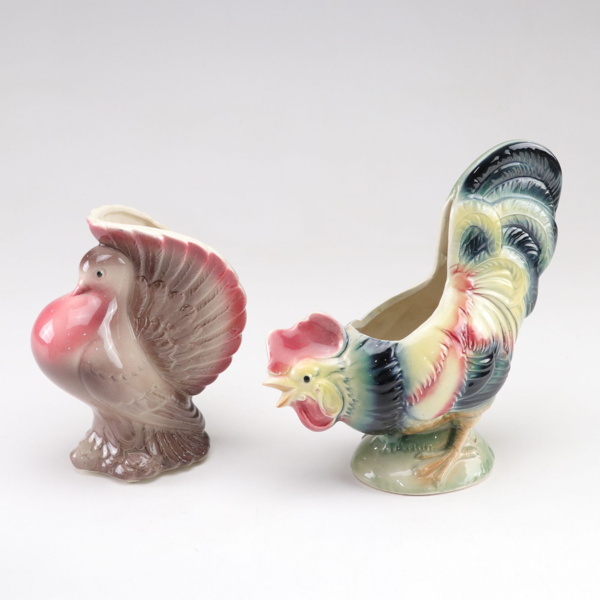 Royal Copley Porcelain Bird Planters, Mid-20th Century