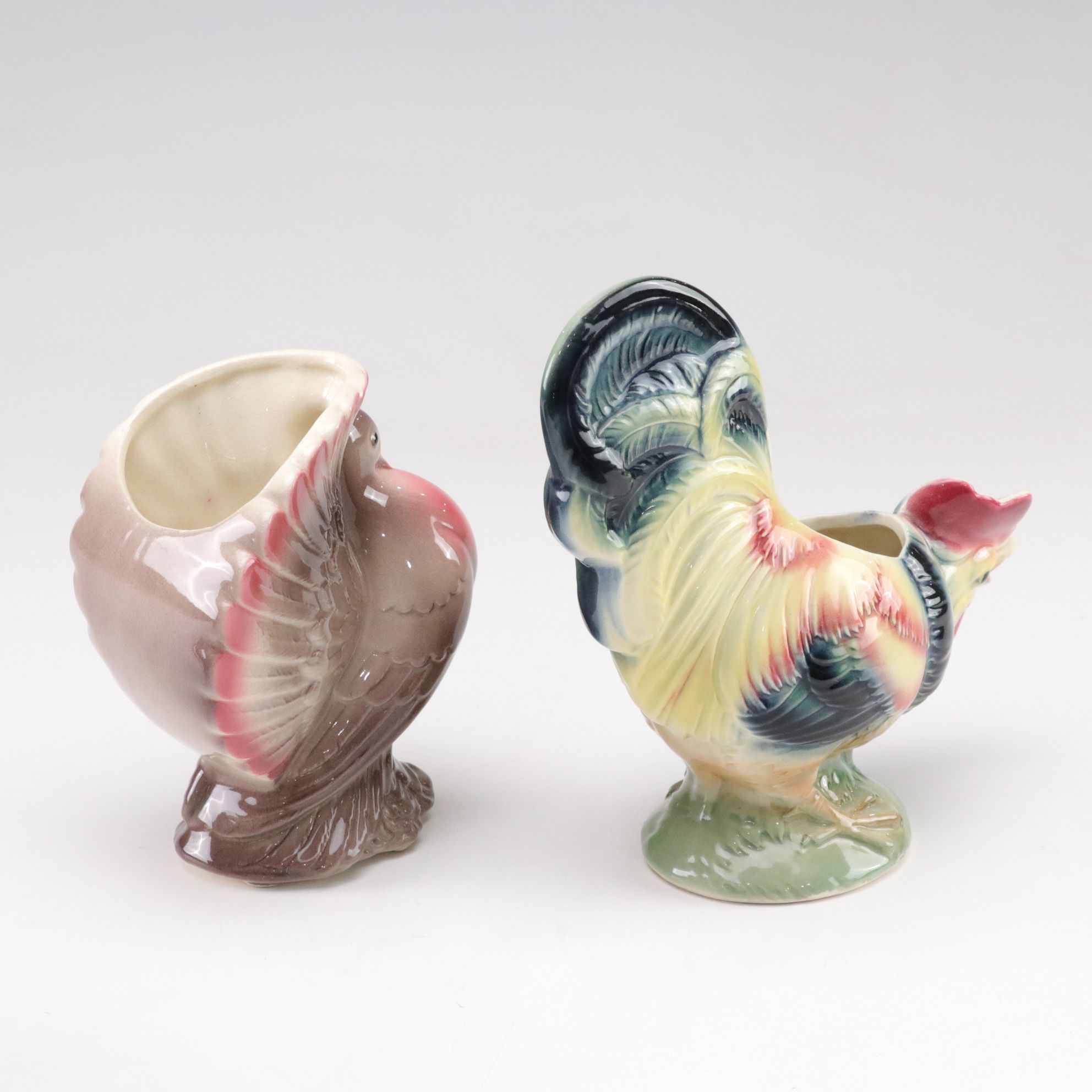 Royal Copley Porcelain Bird Planters, Mid-20th Century