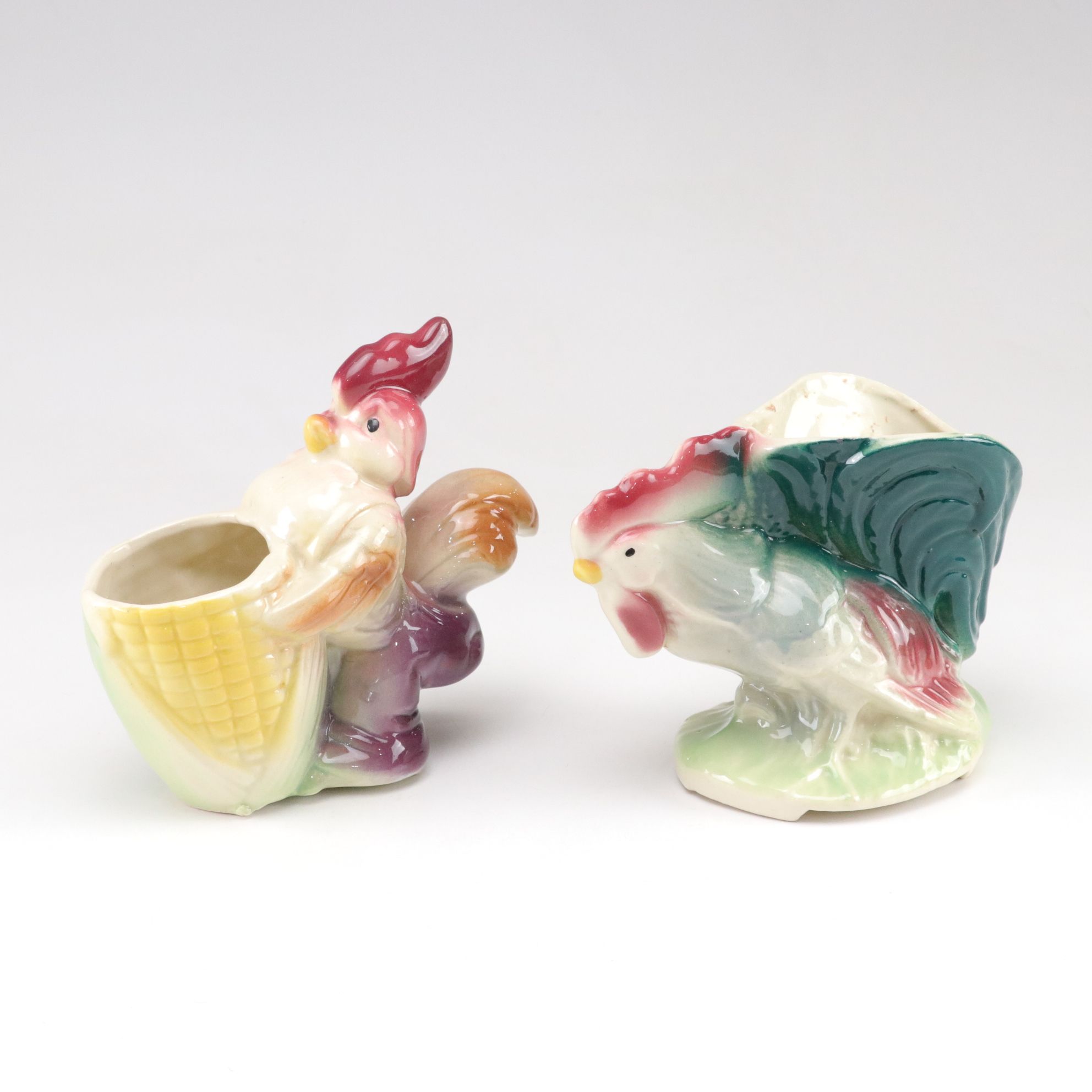 Royal Copley Porcelain Bird Planters, Mid-20th Century
