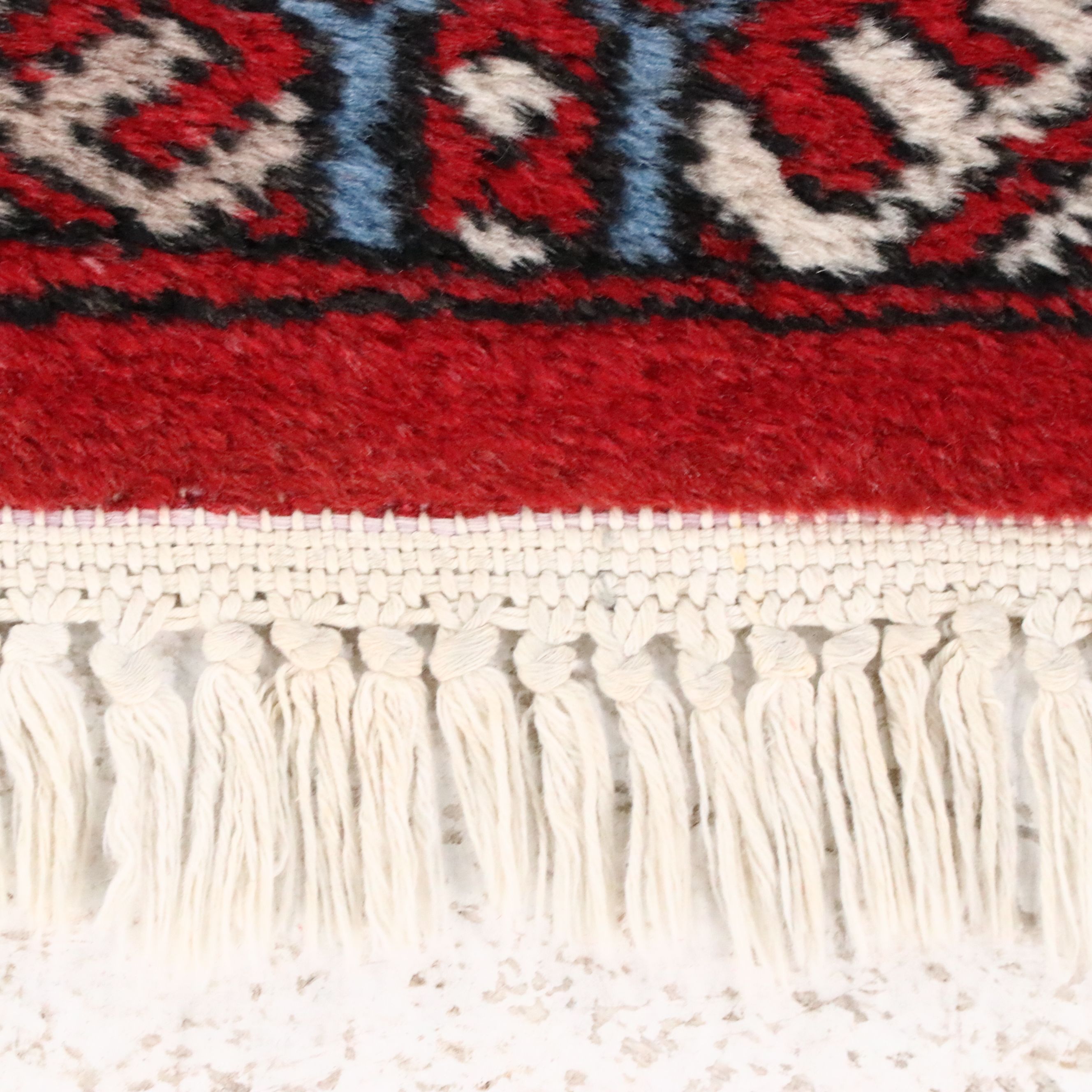 2' x 3'7 Hand-Knotted Pakistani Bokhara Accent Rug