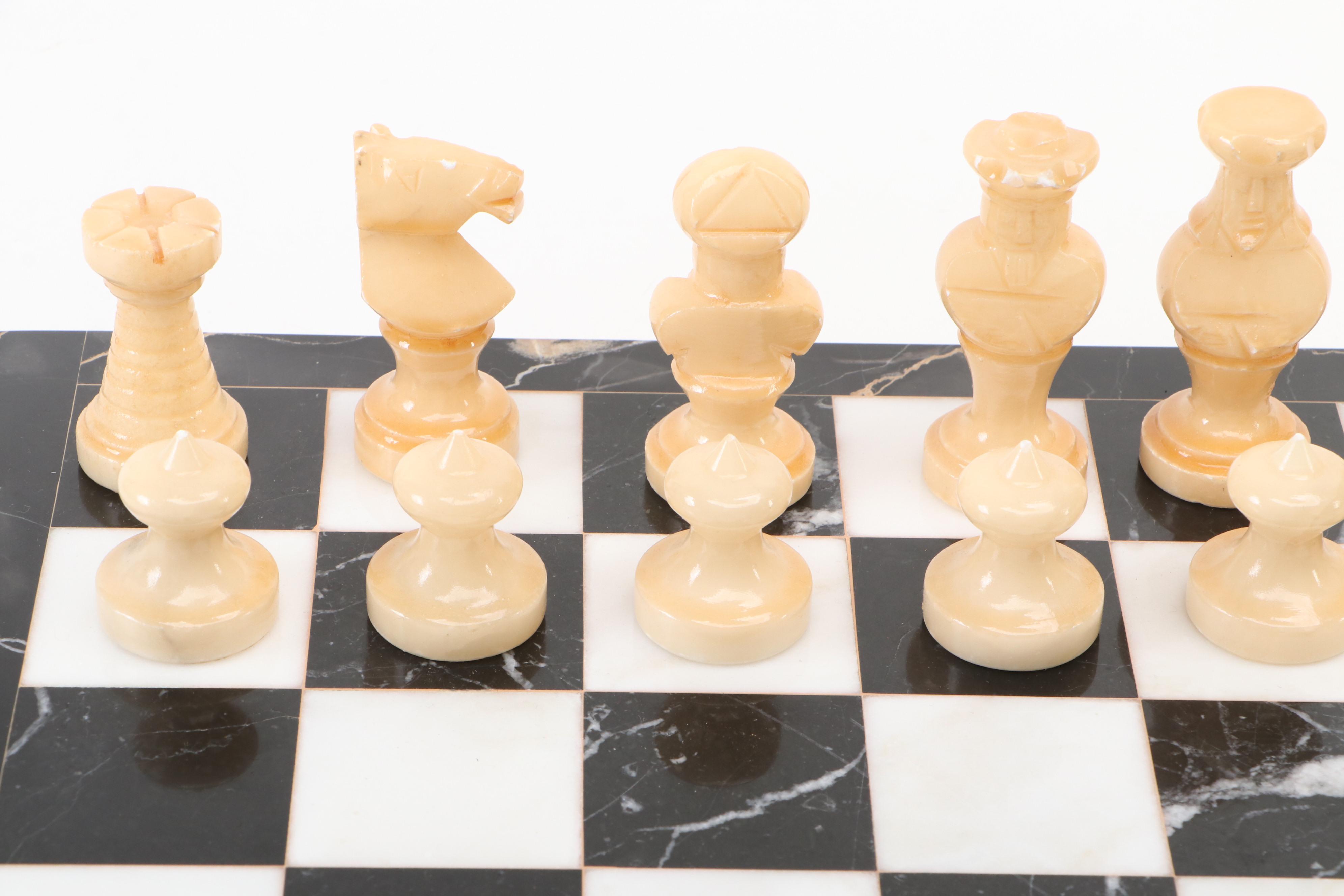 Marble Chessboard and Pieces