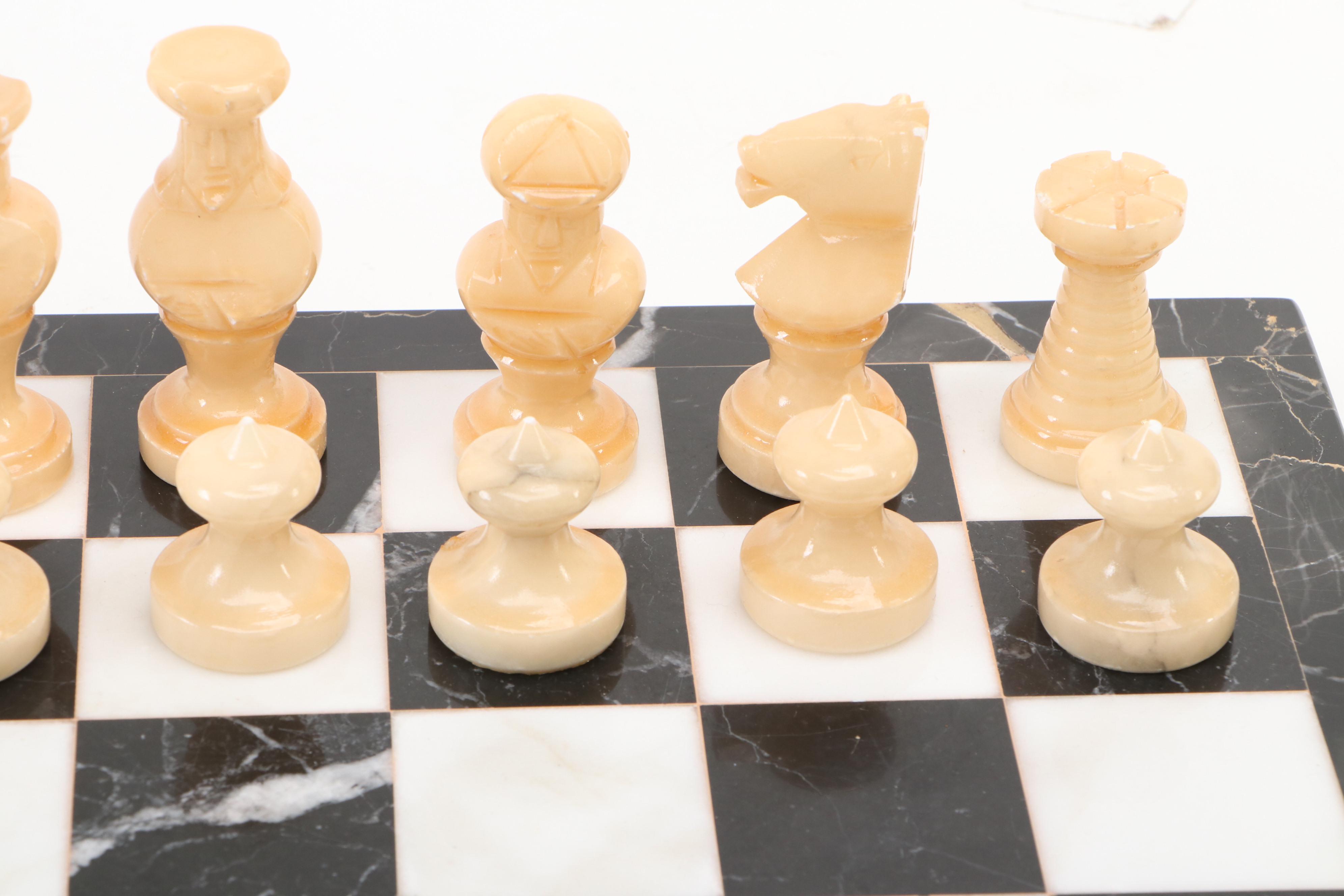 Marble Chessboard and Pieces