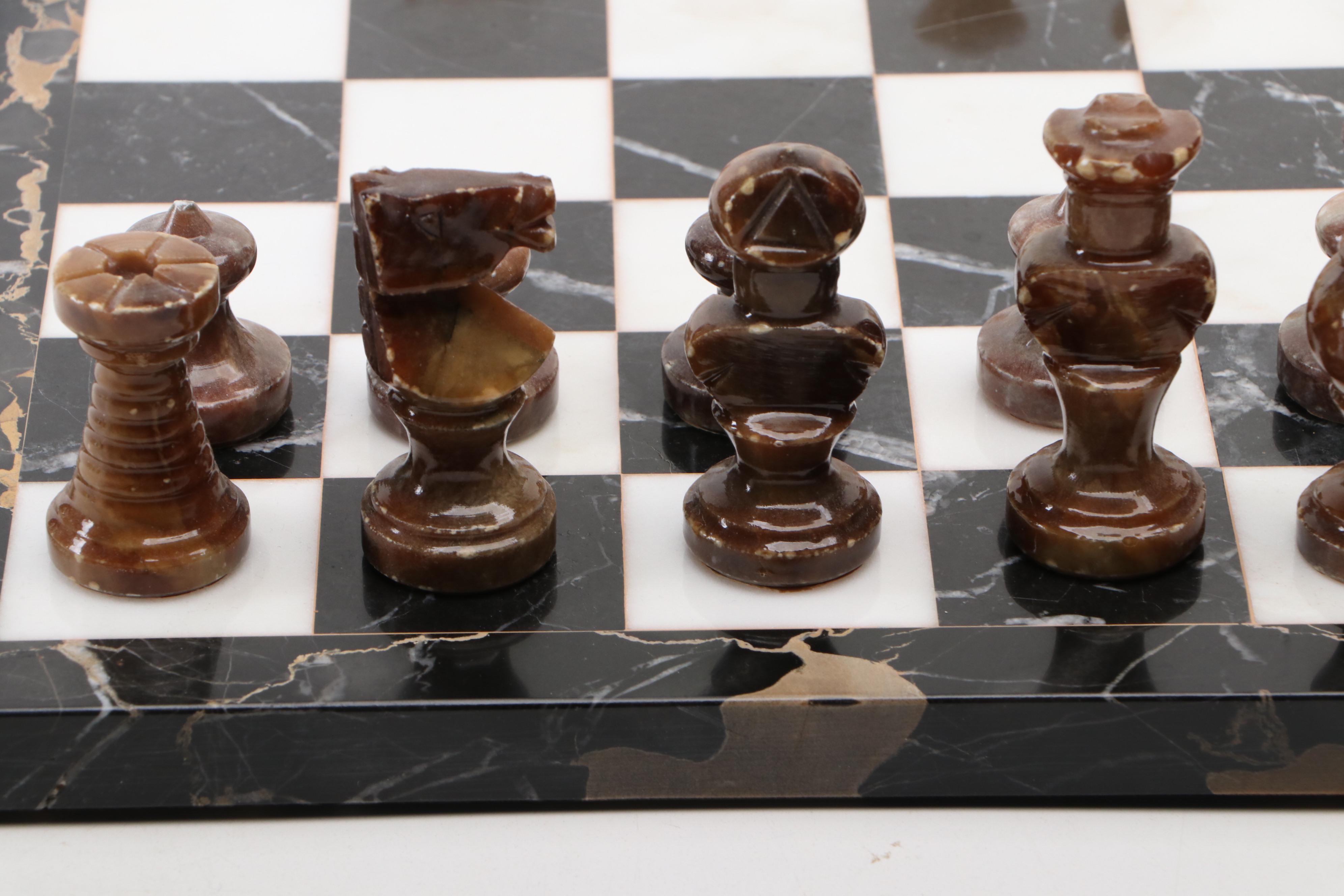 Marble Chessboard and Pieces