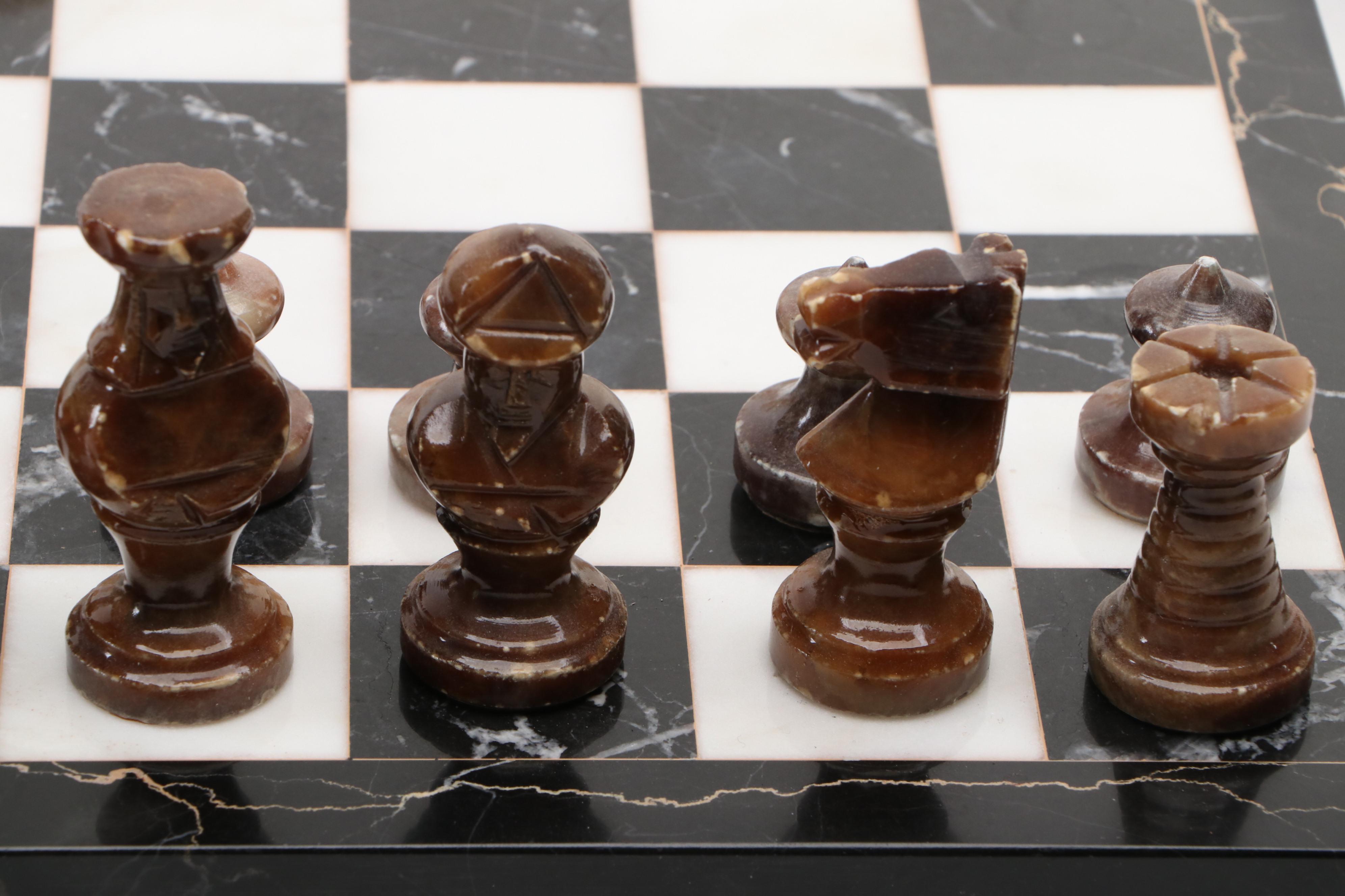 Marble Chessboard and Pieces