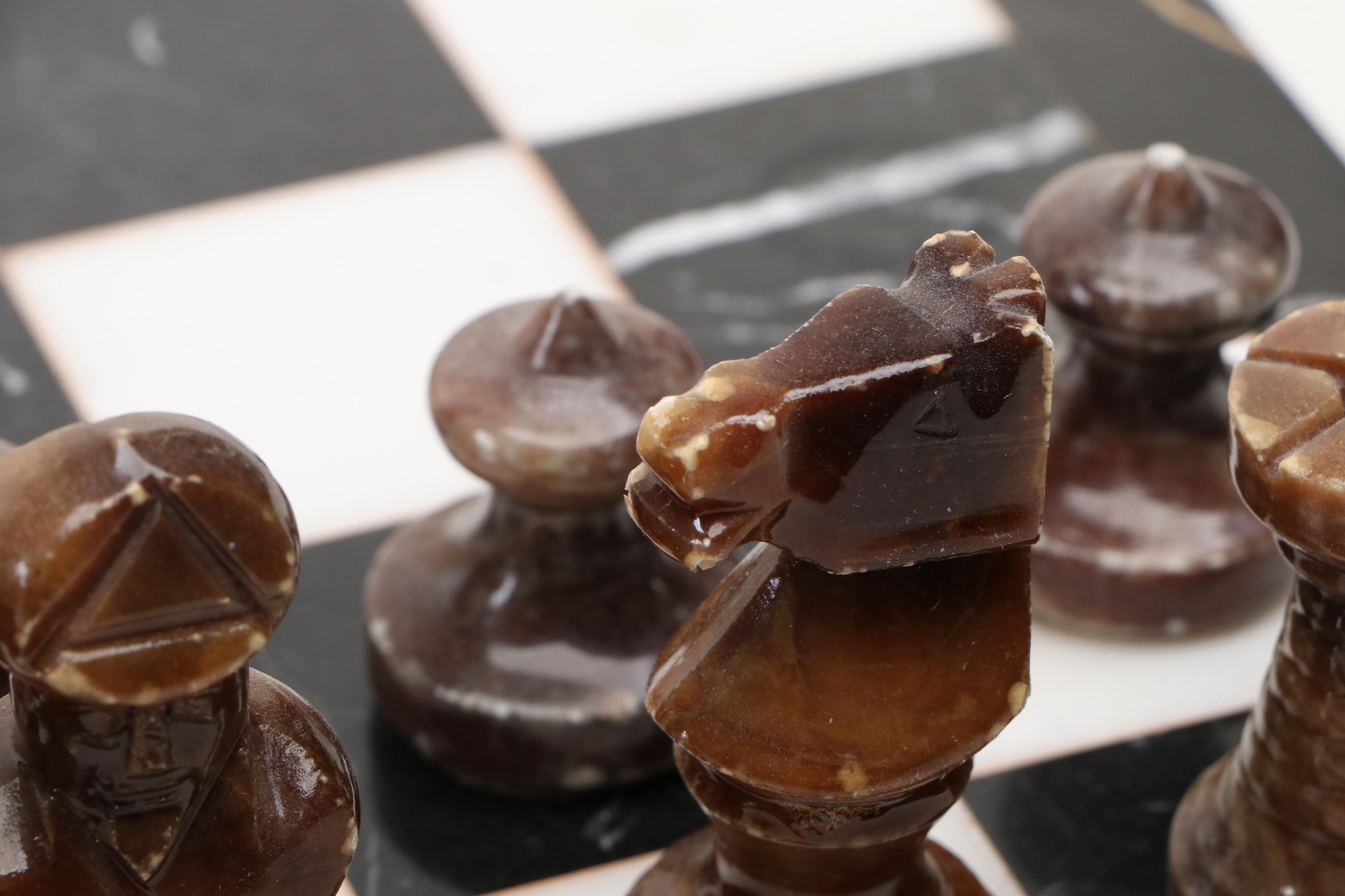 Marble Chessboard and Pieces